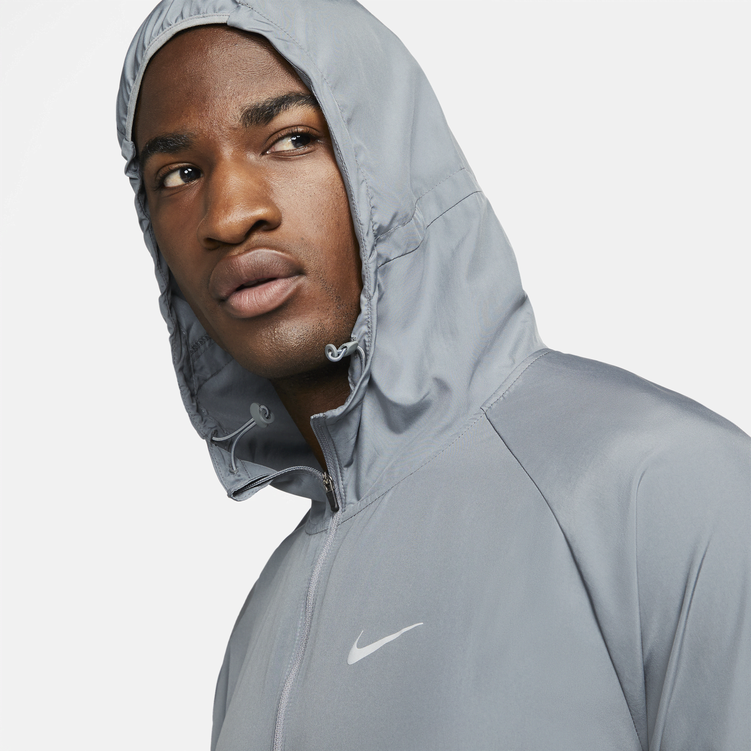 Veste de running déperlante Nike Miler pour homme - Gris