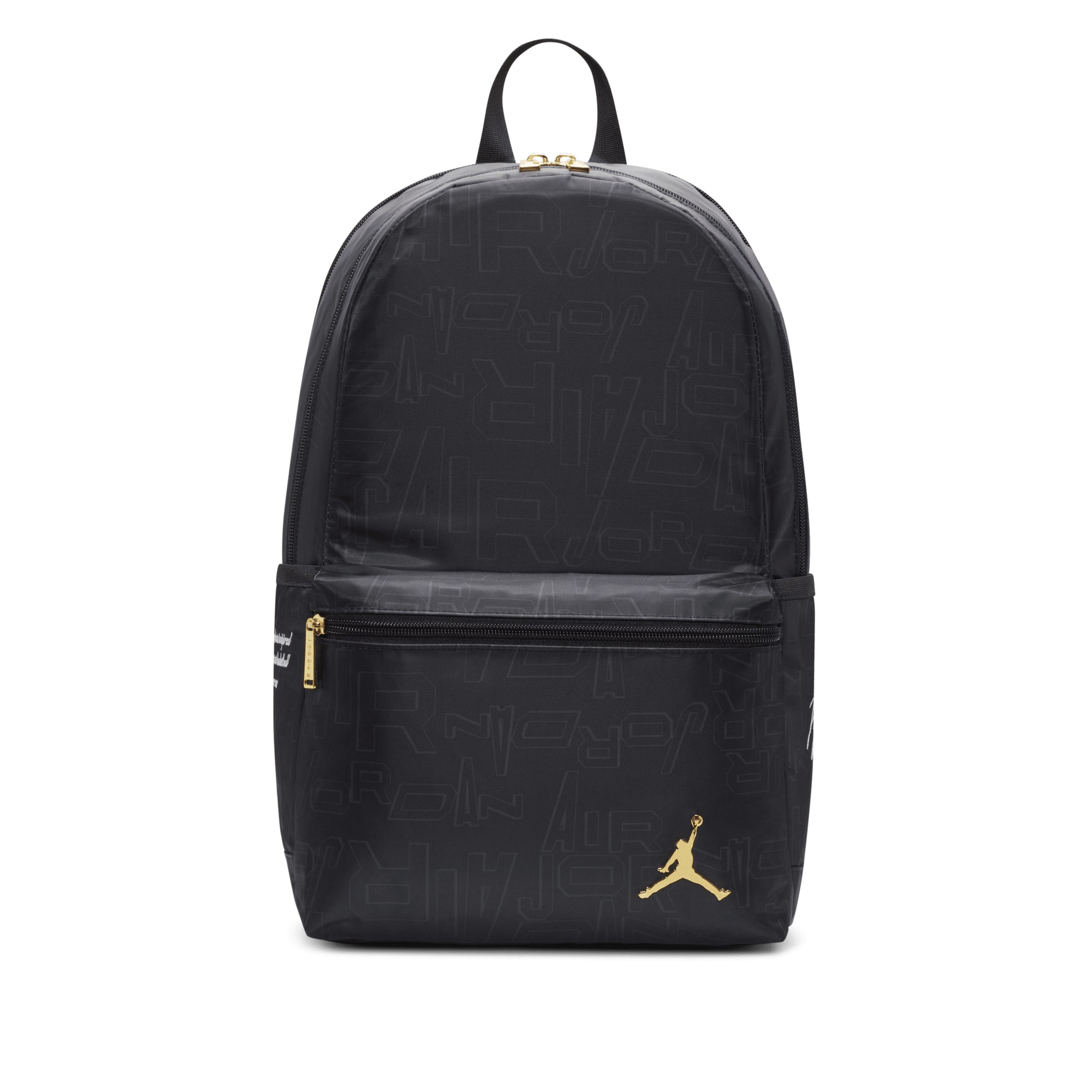 Jordan Black and Gold Backpack Rugzak (19 L) Zwart