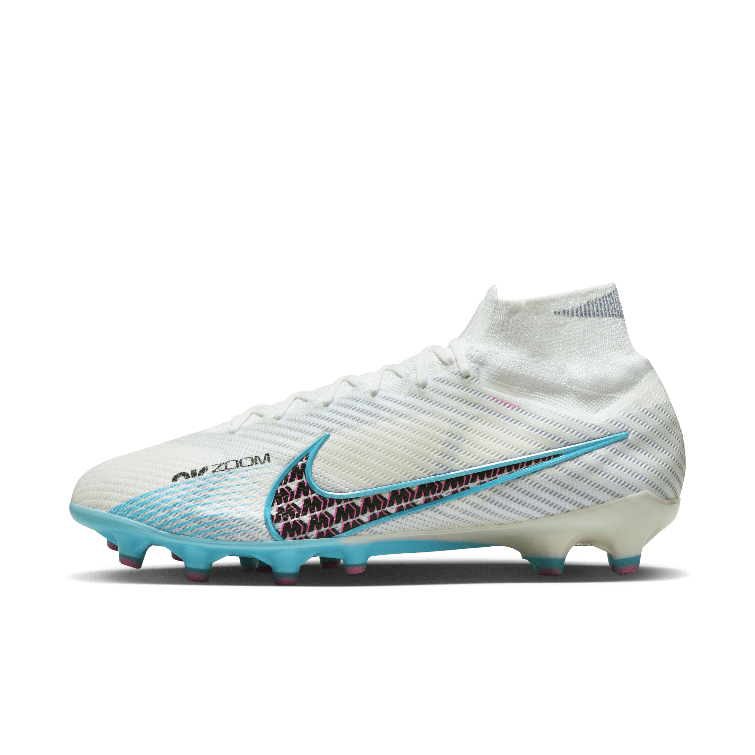 Nike Zoom Mercurial Superfly 9 Elite AG-Pro Voetbalschoenen (kunstgras) – Wit