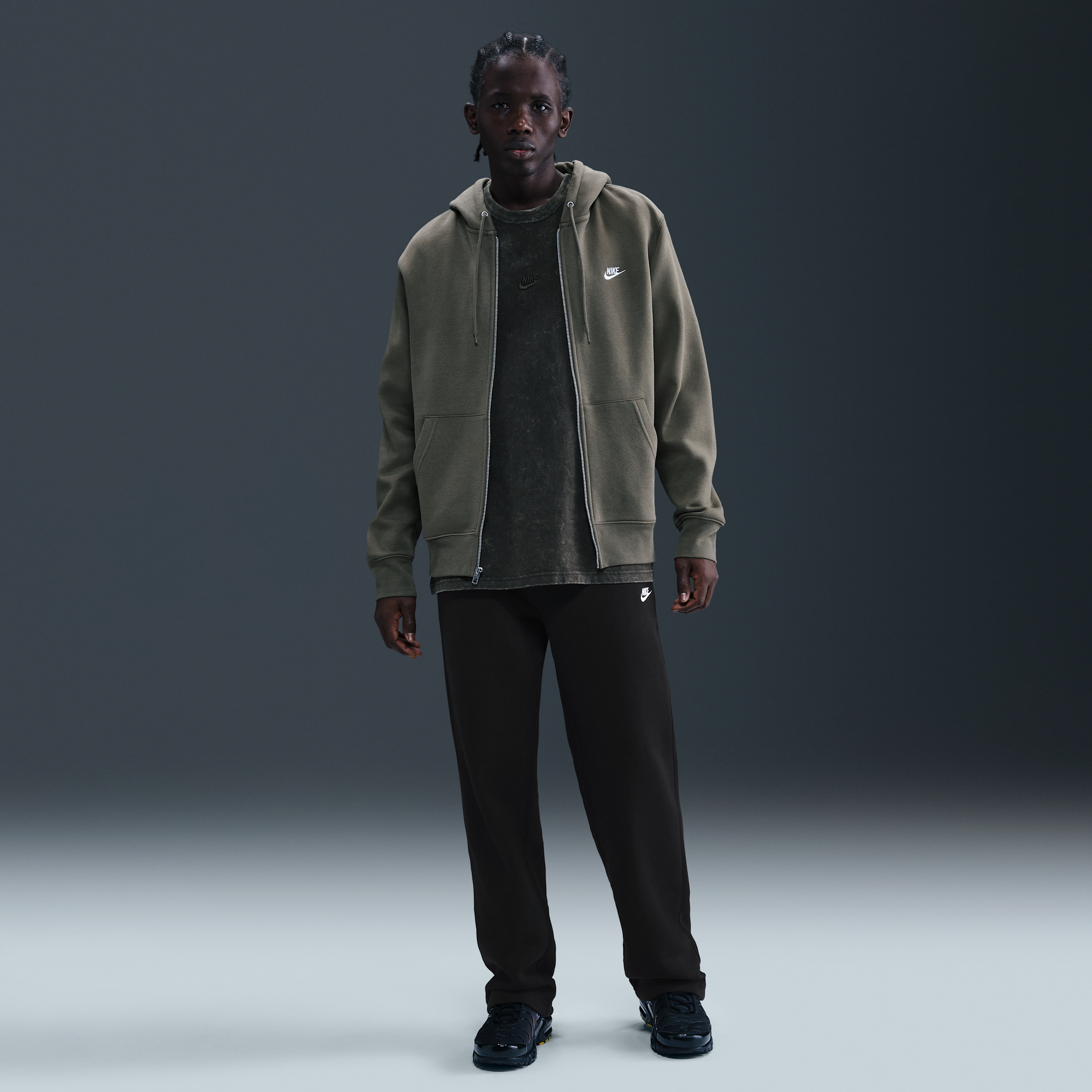 Thumbnail - Nike Club Bungee-Hose aus Fleece (Herren) - Schwarz