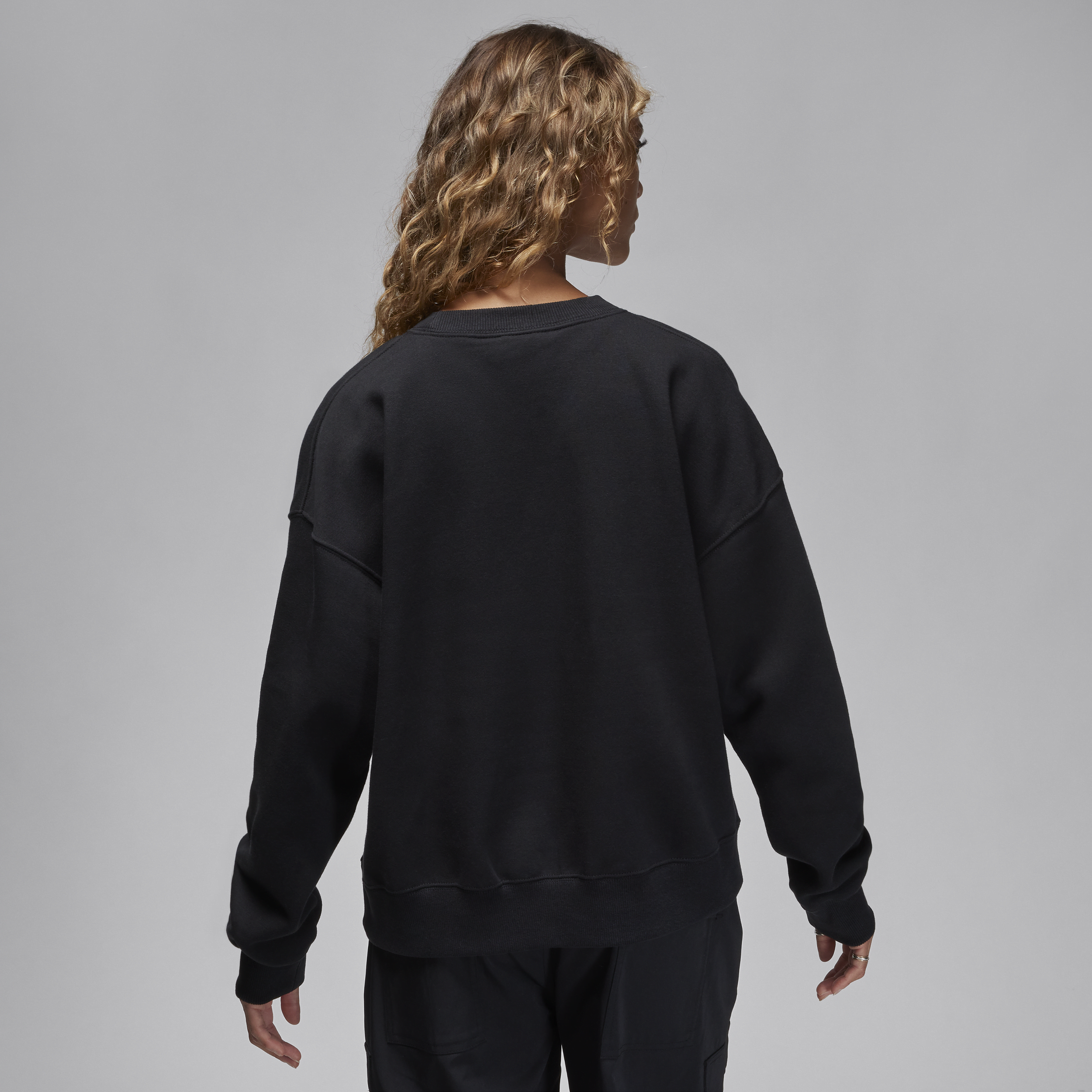 Jordan Brooklyn Fleece sweatshirt met ronde hals voor dames Zwart
