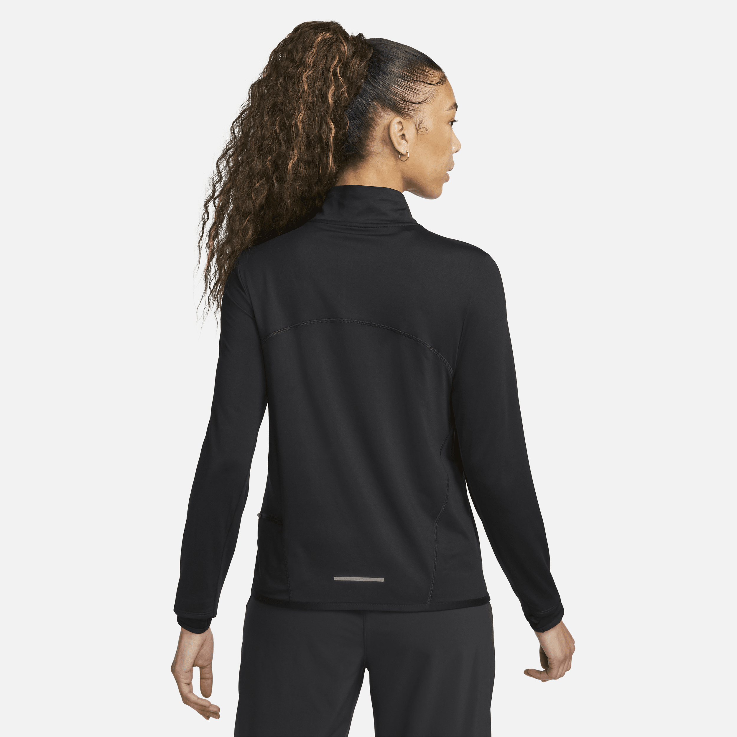 Haut de running à 1/4 de zip avec protection UV Nike Swift pour femme - Noir