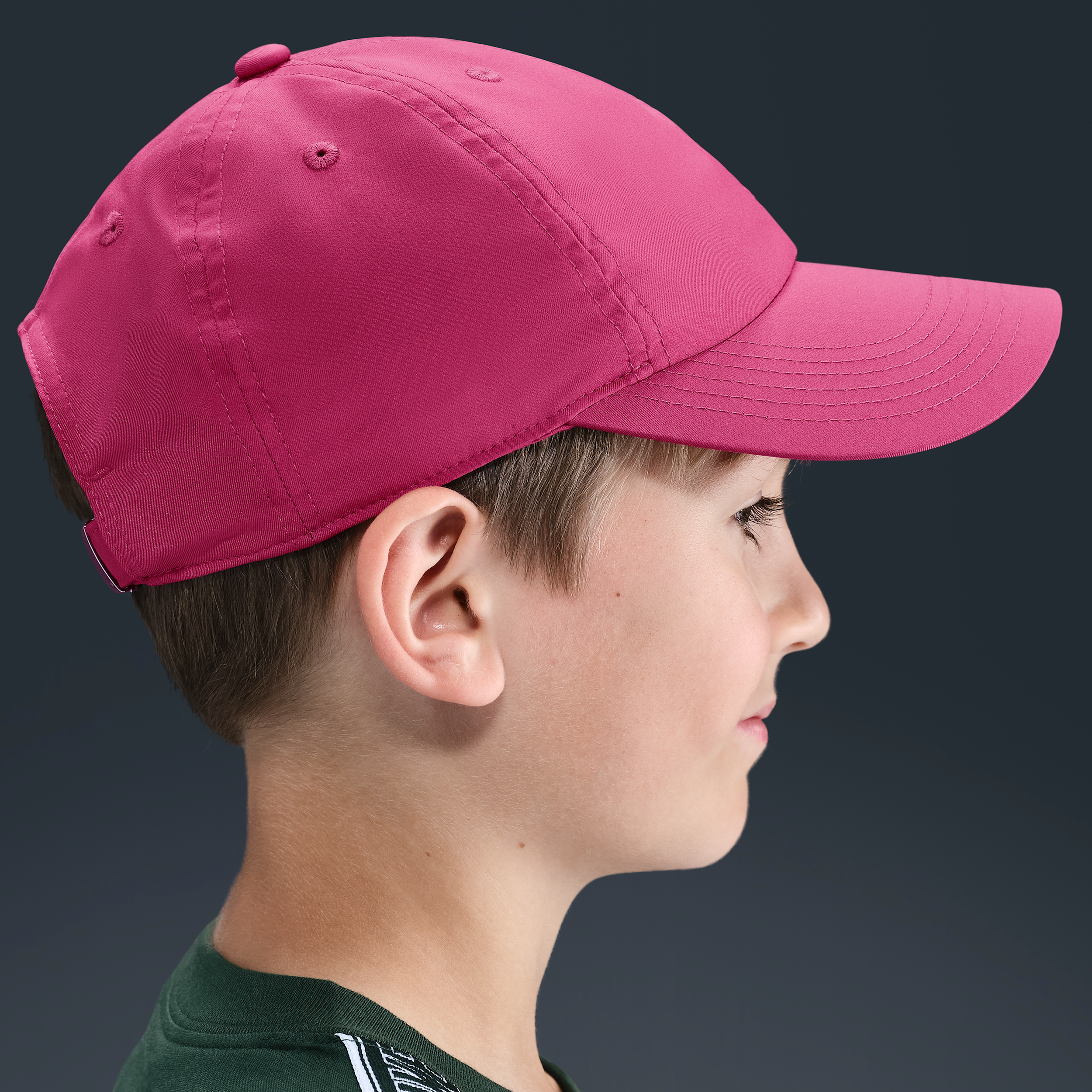 Thumbnail - Nike Dri-FIT Club unstrukturierte Metall-Swoosh-Cap für Kinder - Lila