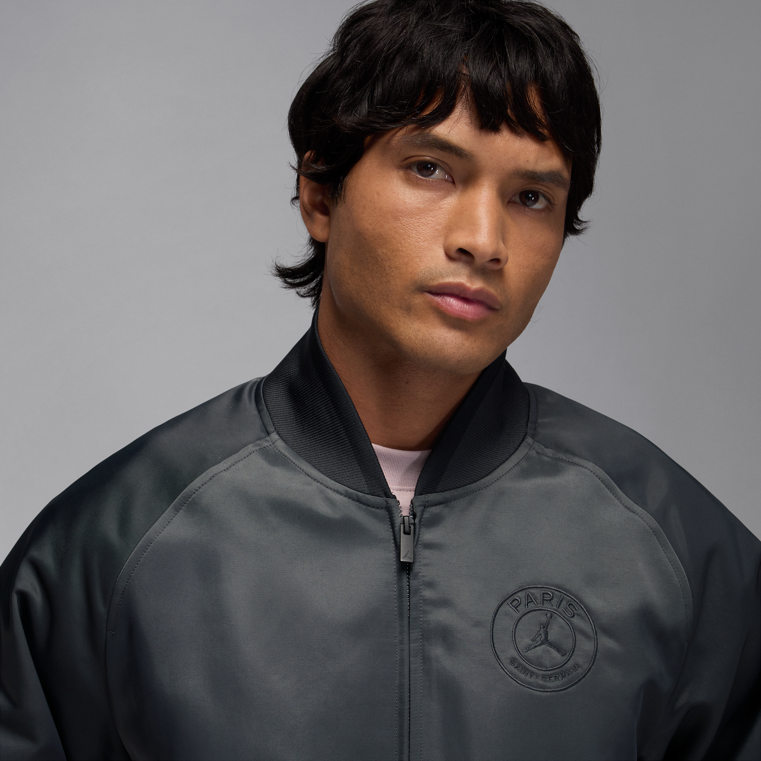 Thumbnail - Paris Saint-Germain Anthem-Herrenjacke - Grau