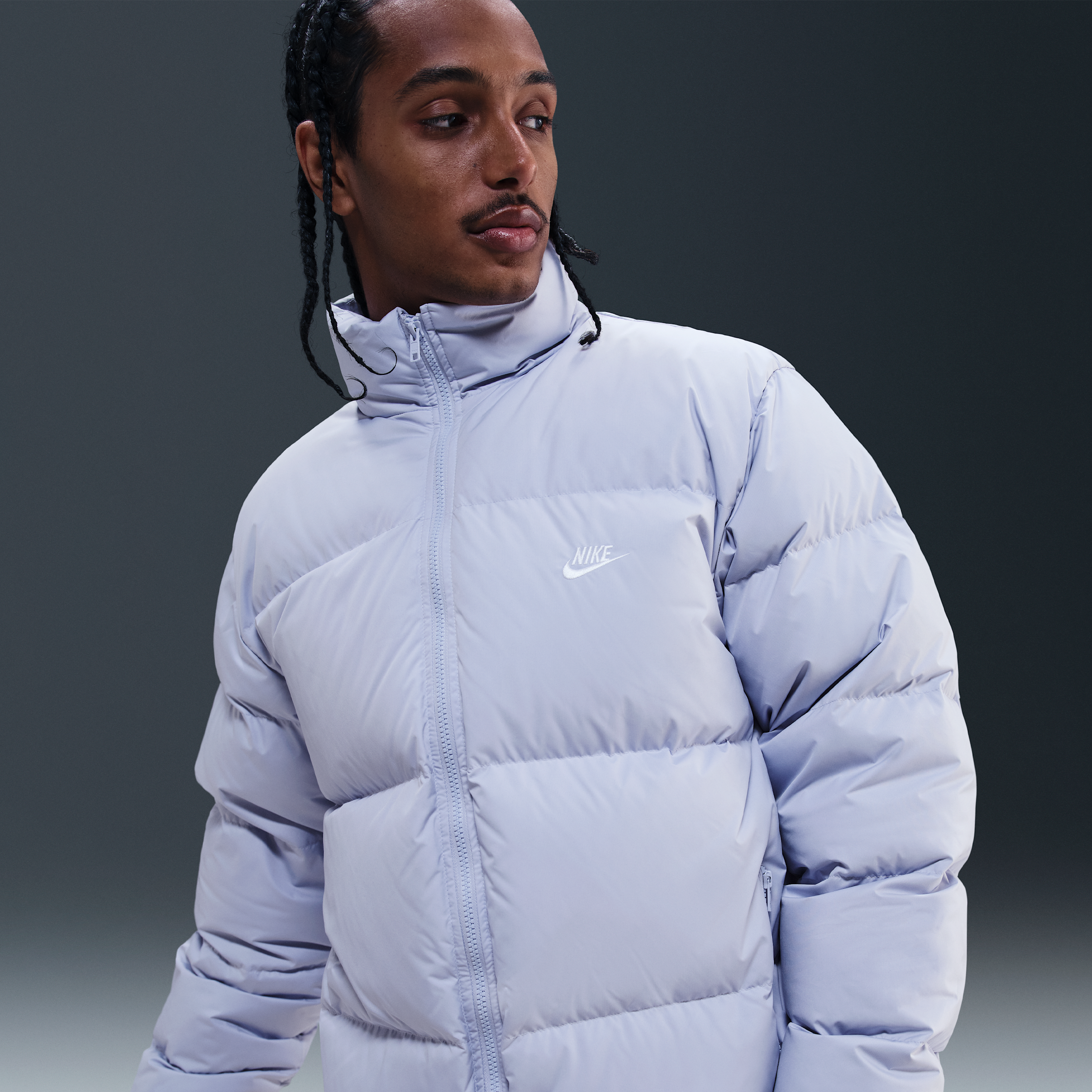 Thumbnail - Nike Club Therma-FIT Puffer-Jacke (Herren) - Grau