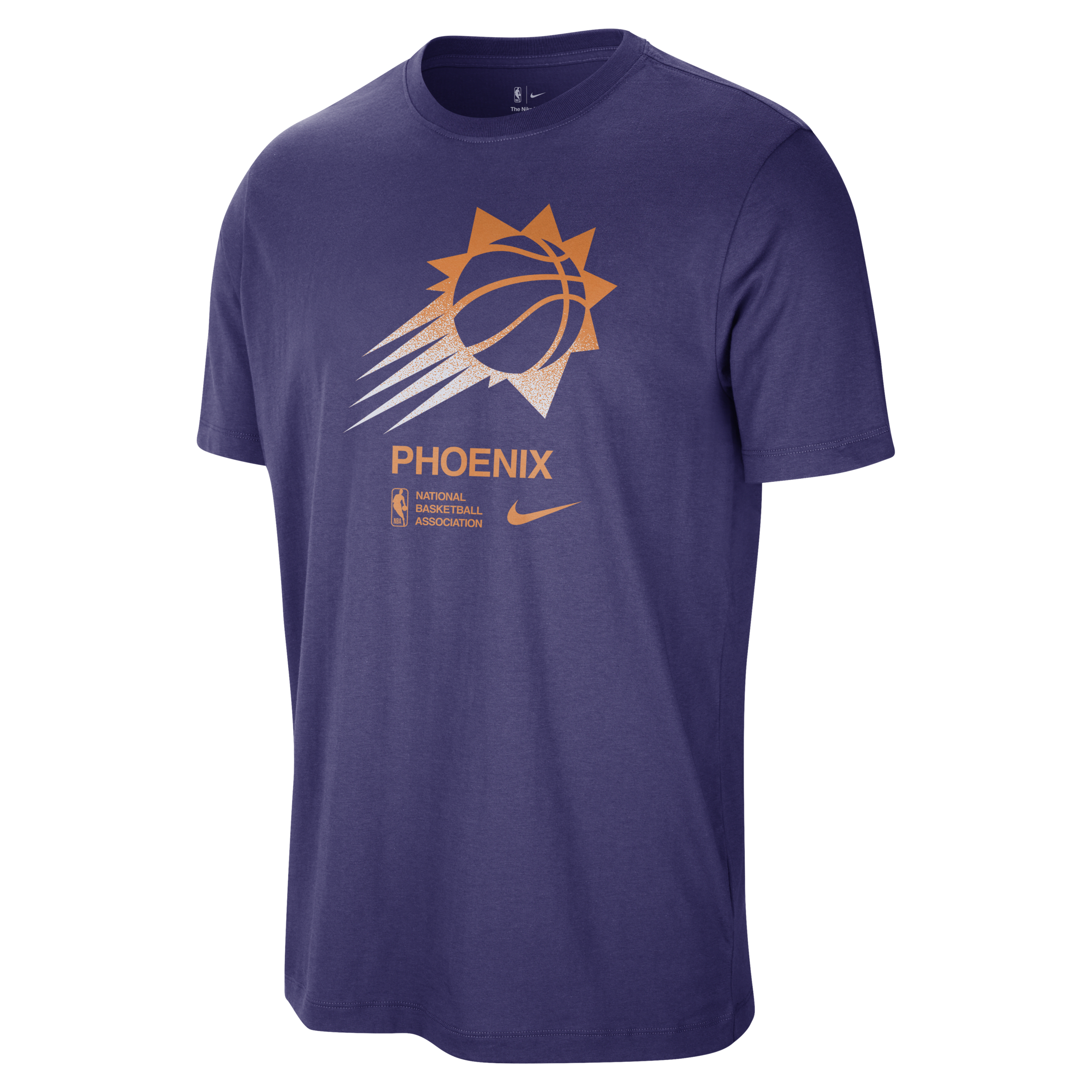 „Nike NBA Phoenix Suns Courtside T-Shirt für Herren in Lila – Offizielle Fan