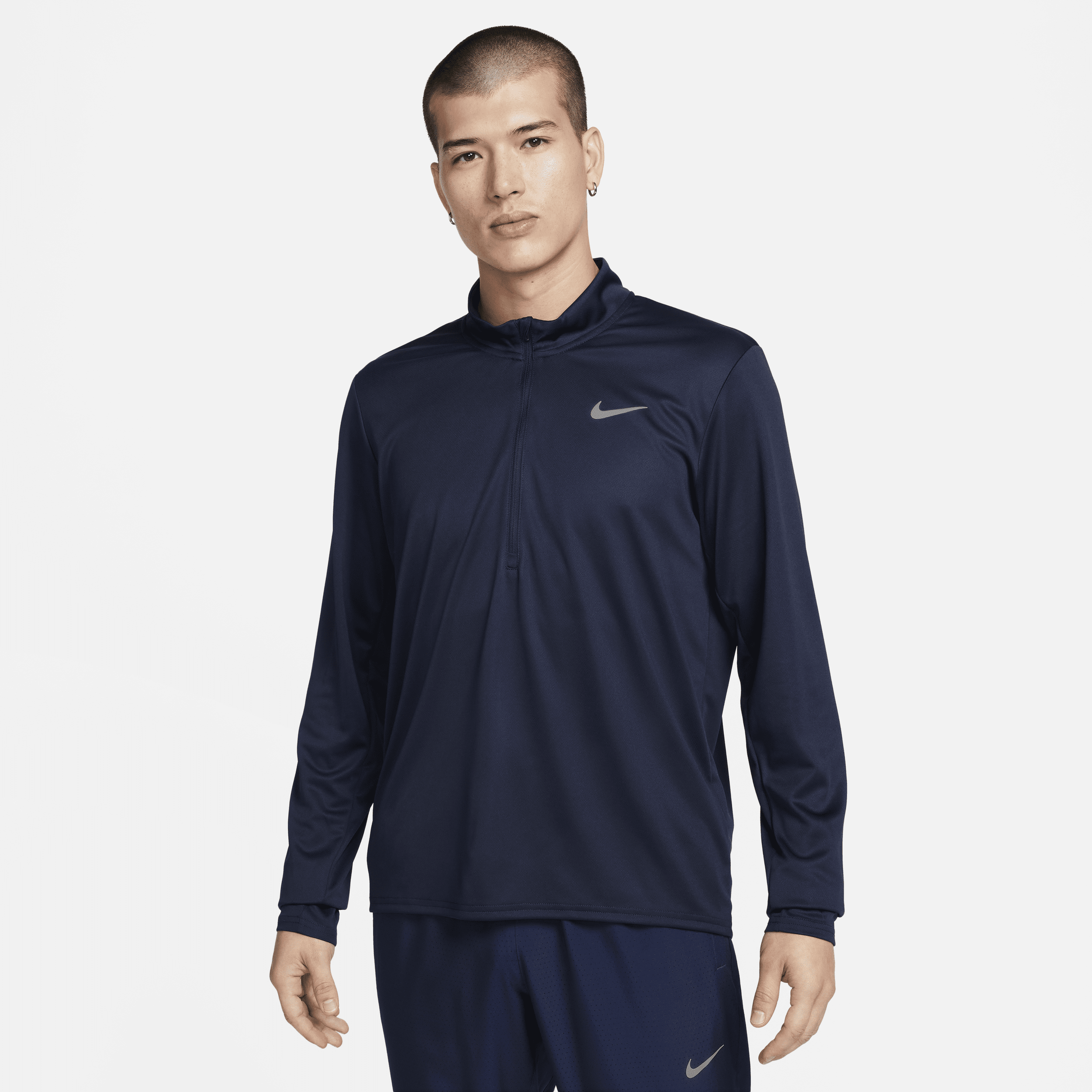 Nike Pacer Dri-FIT hardlooptop met halflange rits voor heren Blauw