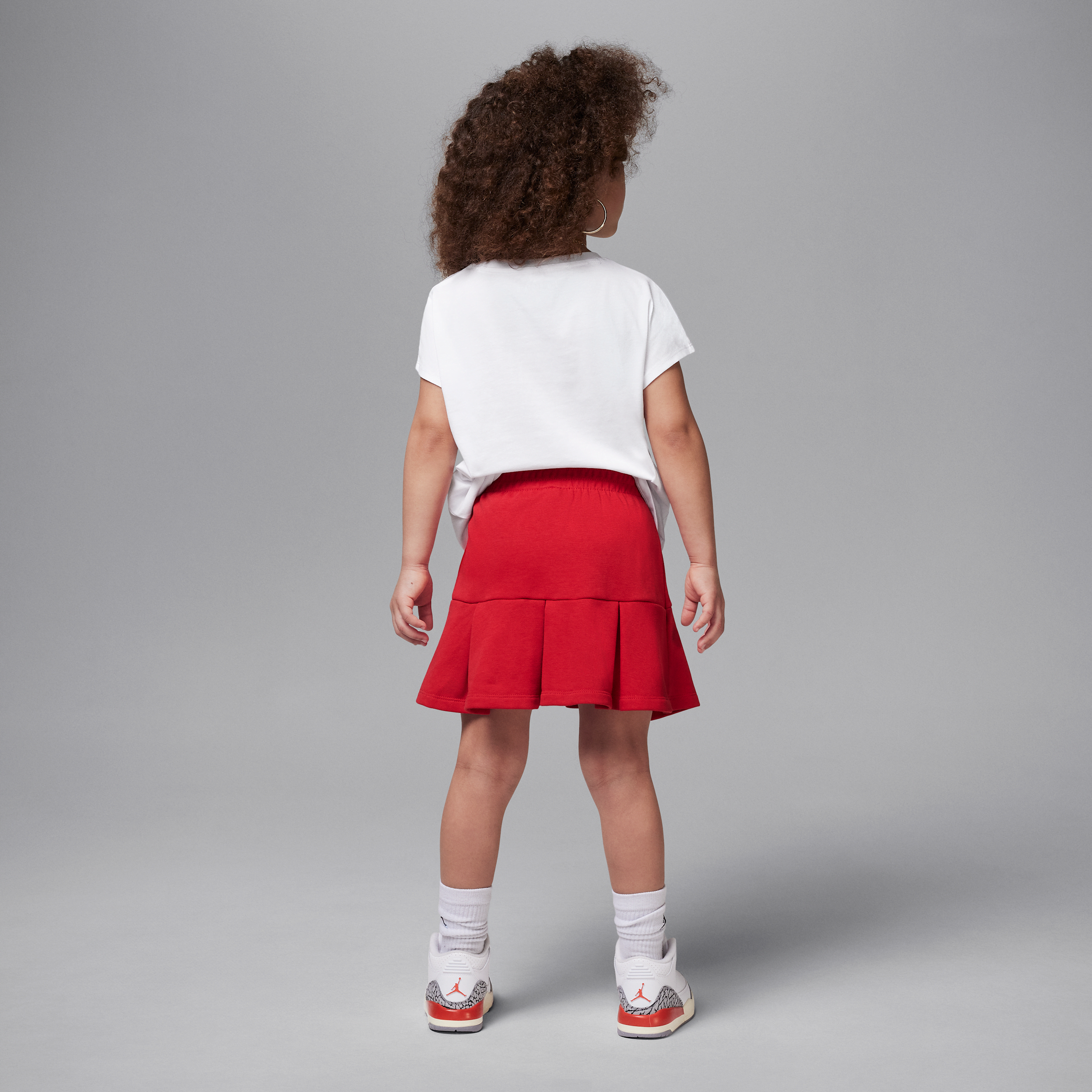 Thumbnail - Jordan 2-teiliges plissiertes Skort-Set (jüngere Kinder) - Rot