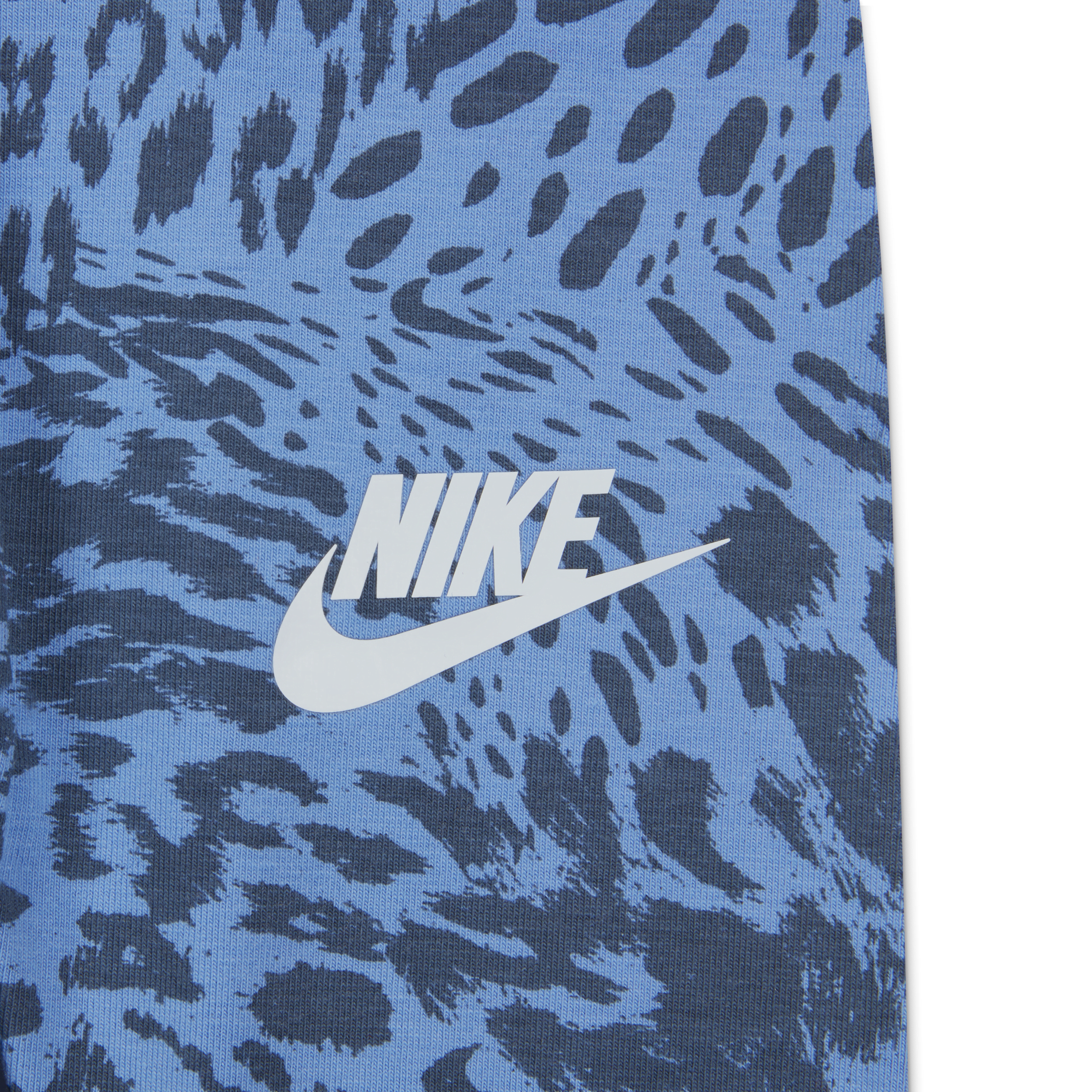 Nike Animal Print tweedelige babyset met rompertje en legging Blauw