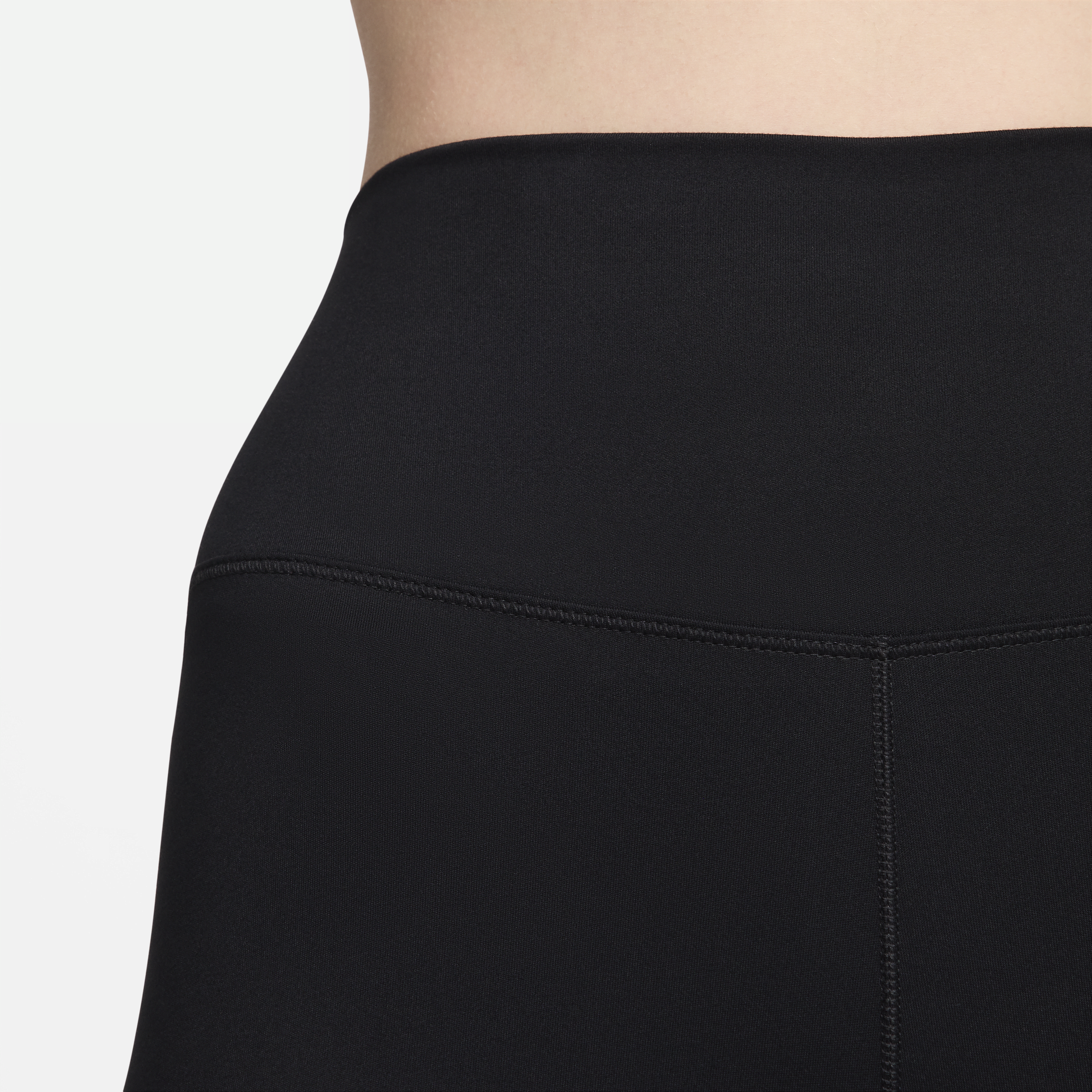 Nike One bikeshorts met hoge taille voor dames (13 cm) Zwart
