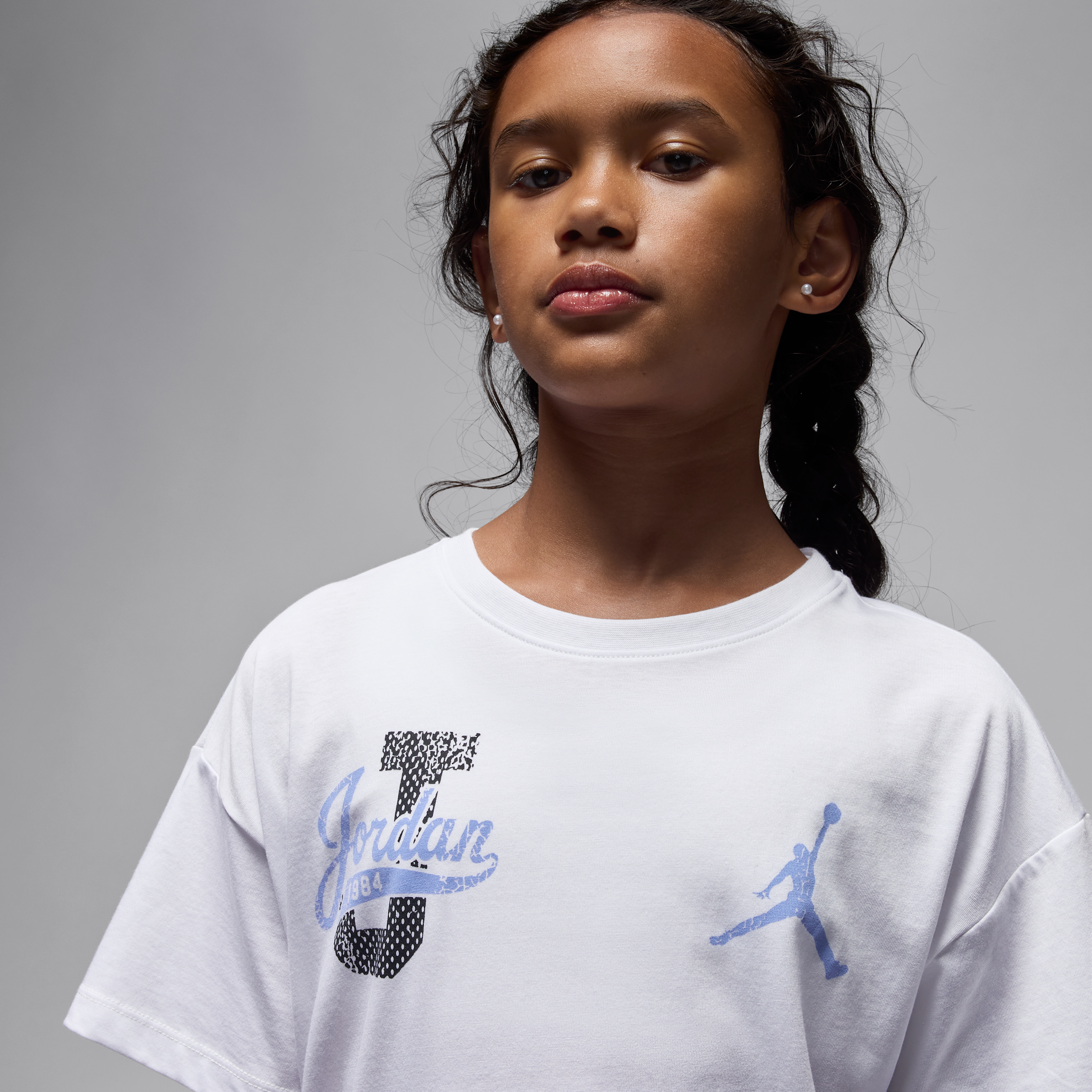 Thumbnail - Jordan Collegiate T-Shirt in Used-Optik (ältere Kinder) - Weiß