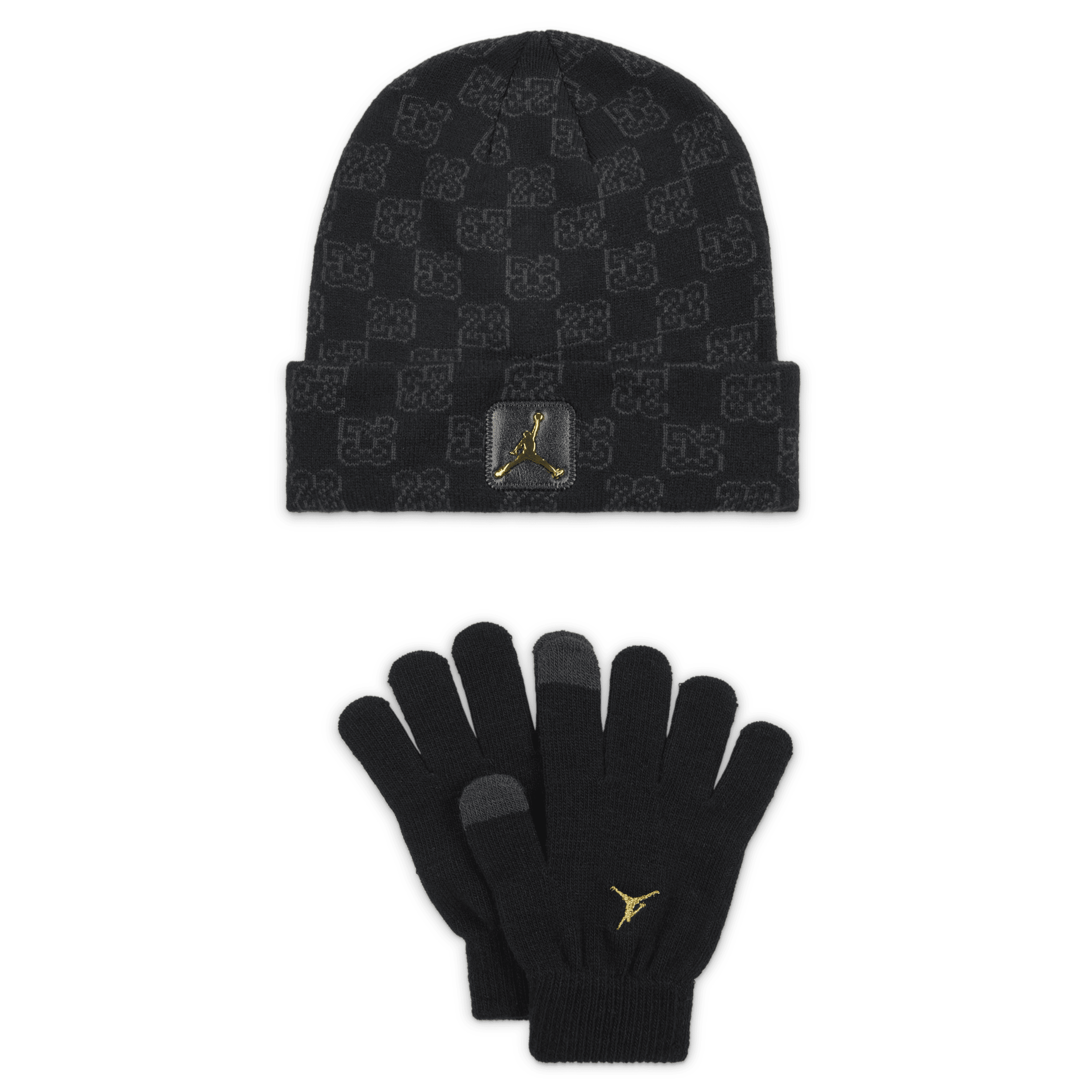 Set in 2 pezzi berretto con monogramma Jordan e guanti – Ragazzo/a - Nero