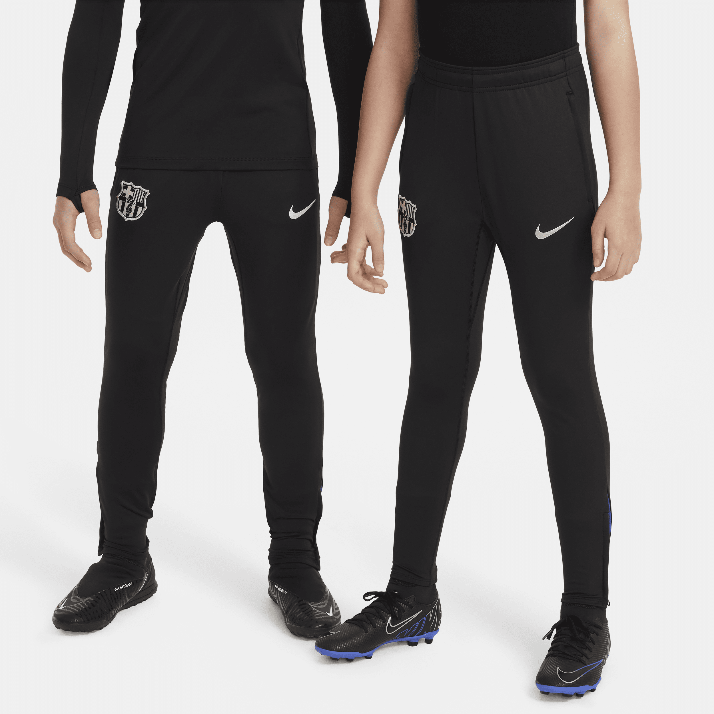 Pantalon de foot en maille Nike Dri-FIT FC Barcelona Strike pour ado - Noir
