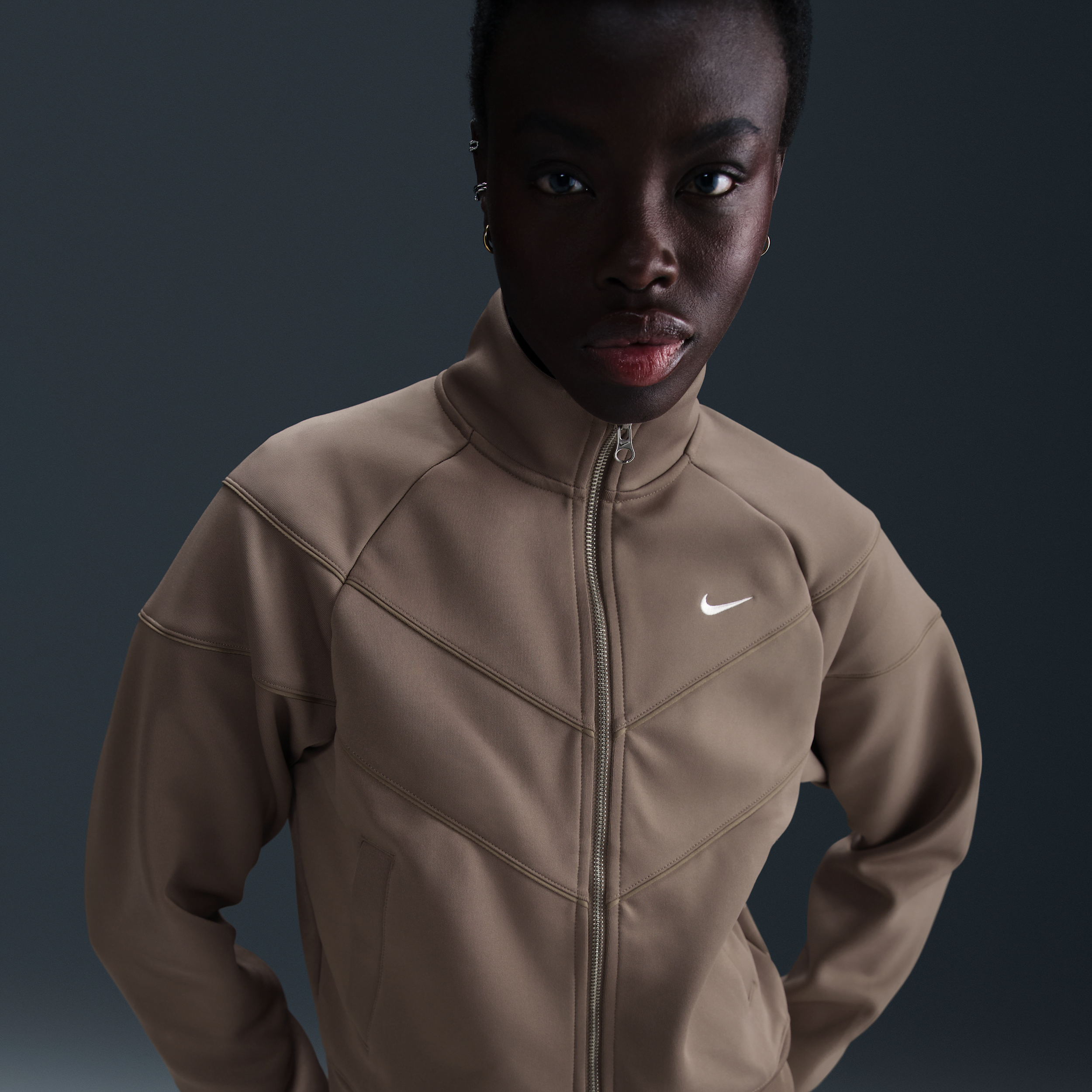 Nike Sportswear Windrunner Knit damesjack - Bruin