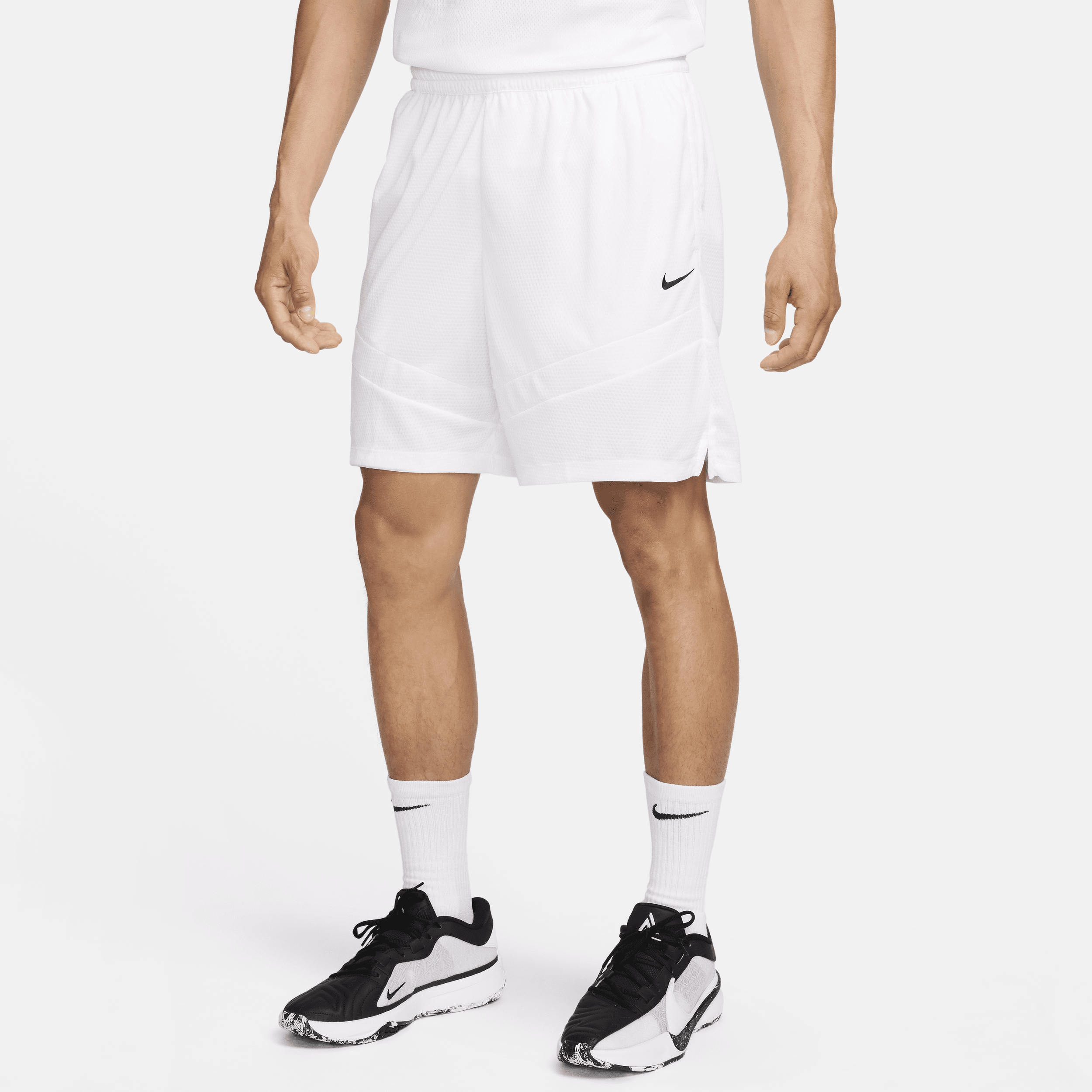 Nike Icon Dri-FIT basketbalshorts voor heren (21 cm) Wit