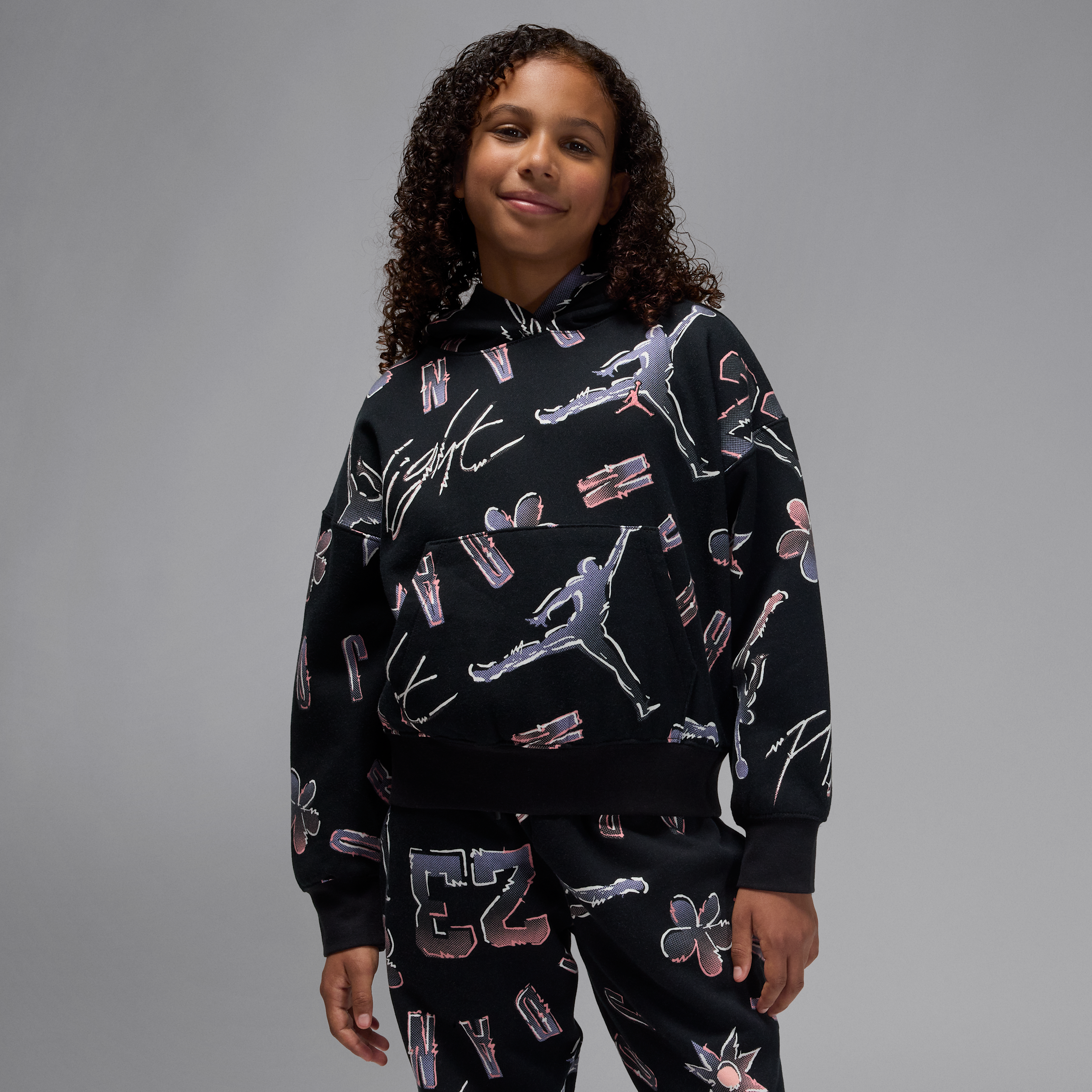 Jordan  '23 Throwback hoodie voor kids - Zwart