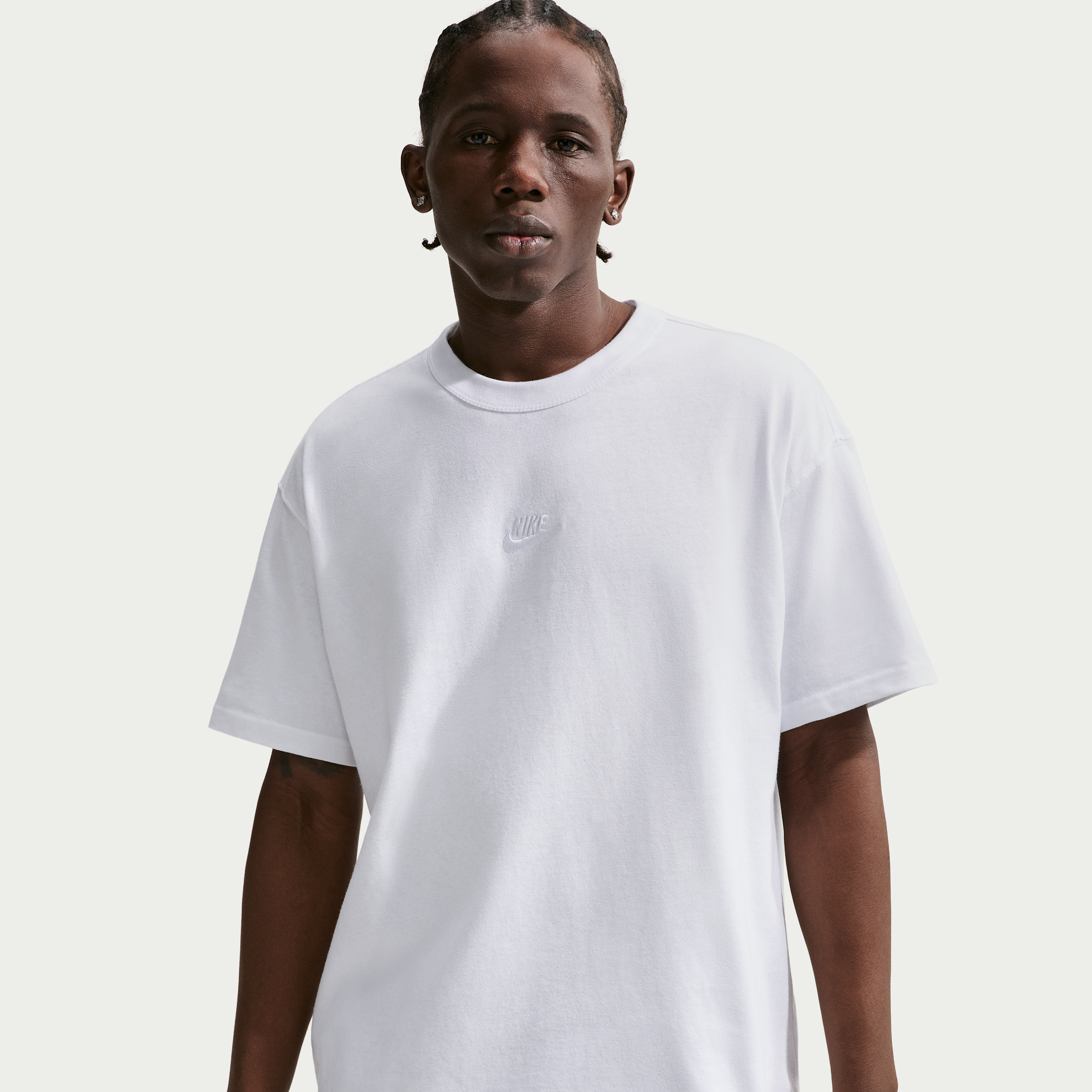 Nike Premium Essentials Mens T-Shirt - White - Cotton