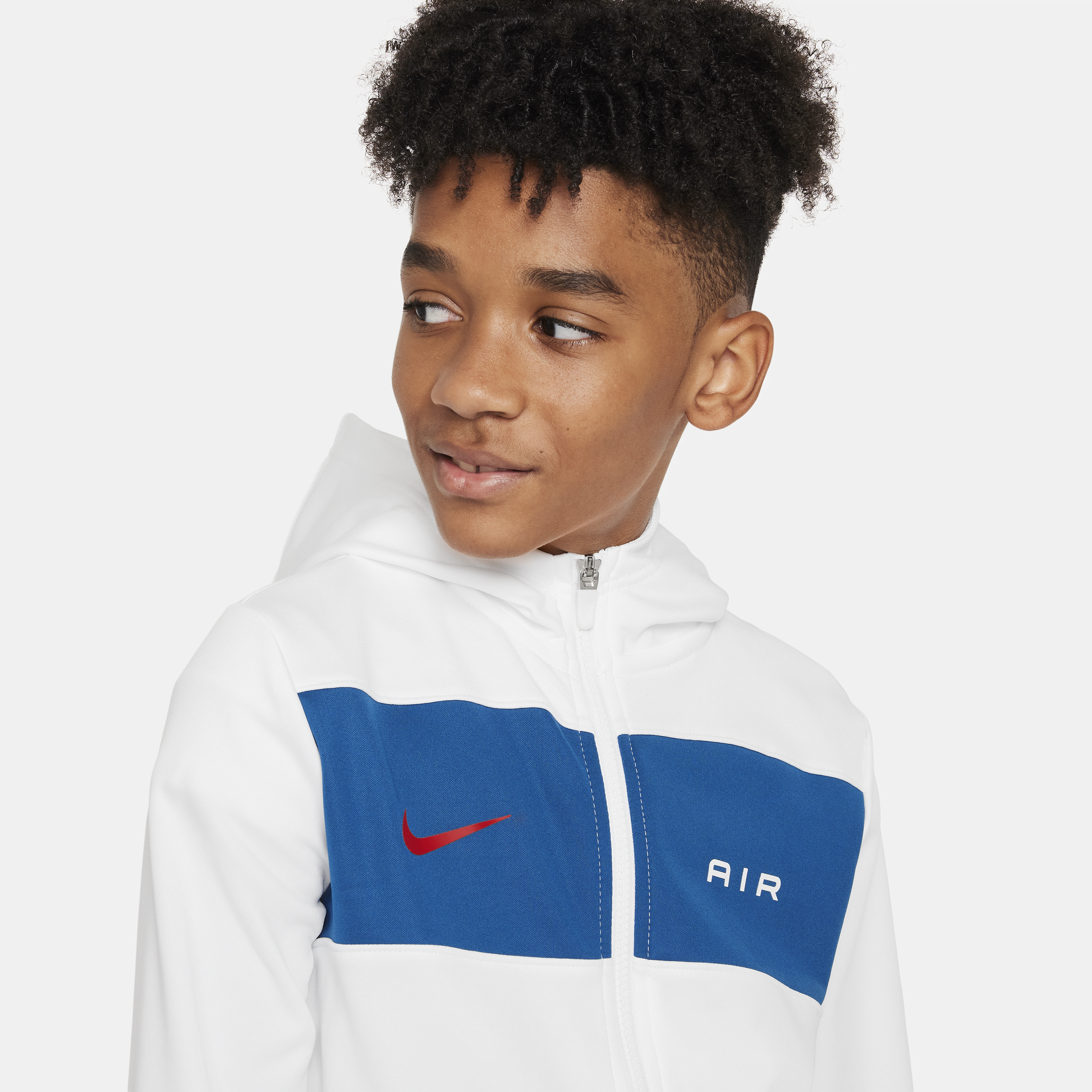 Nike Air Hoodie met rits voor jongens Wit