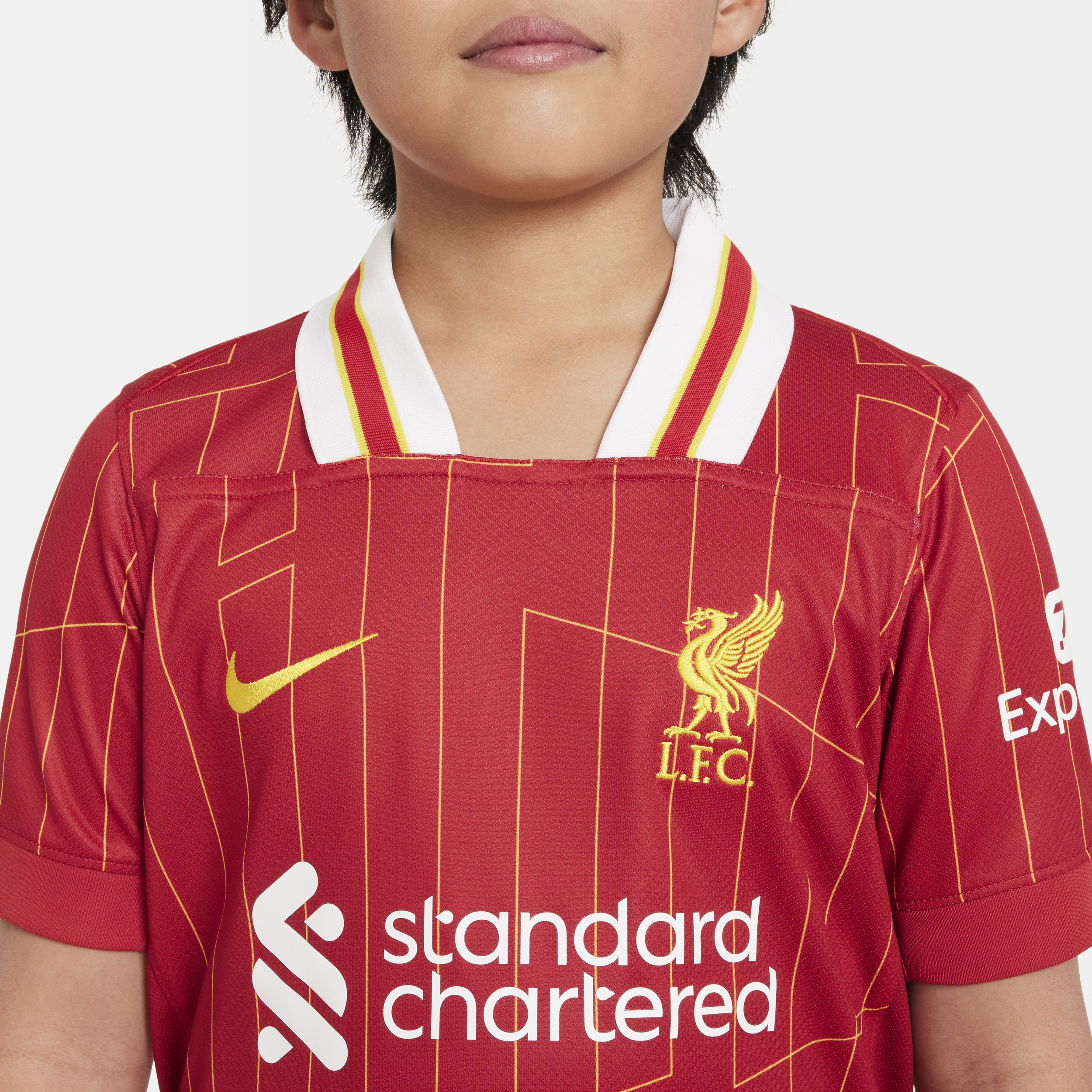 Nike Liverpool FC 2024 25 Stadium Thuis replicavoetbalshirt met Dri-FIT voor kids Rood