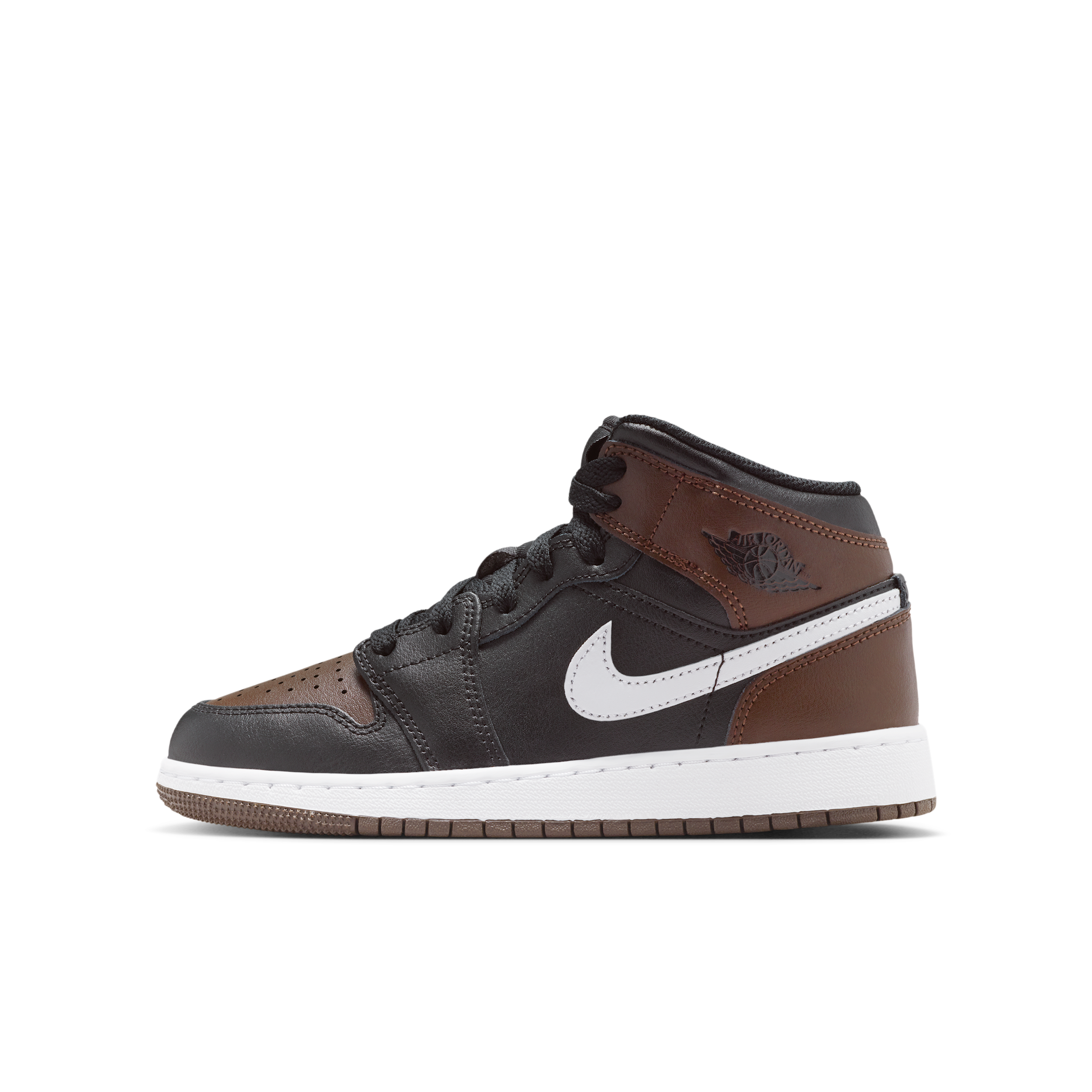 Nike Air Jordan 1 Mid Older Kids Shoes - Brown