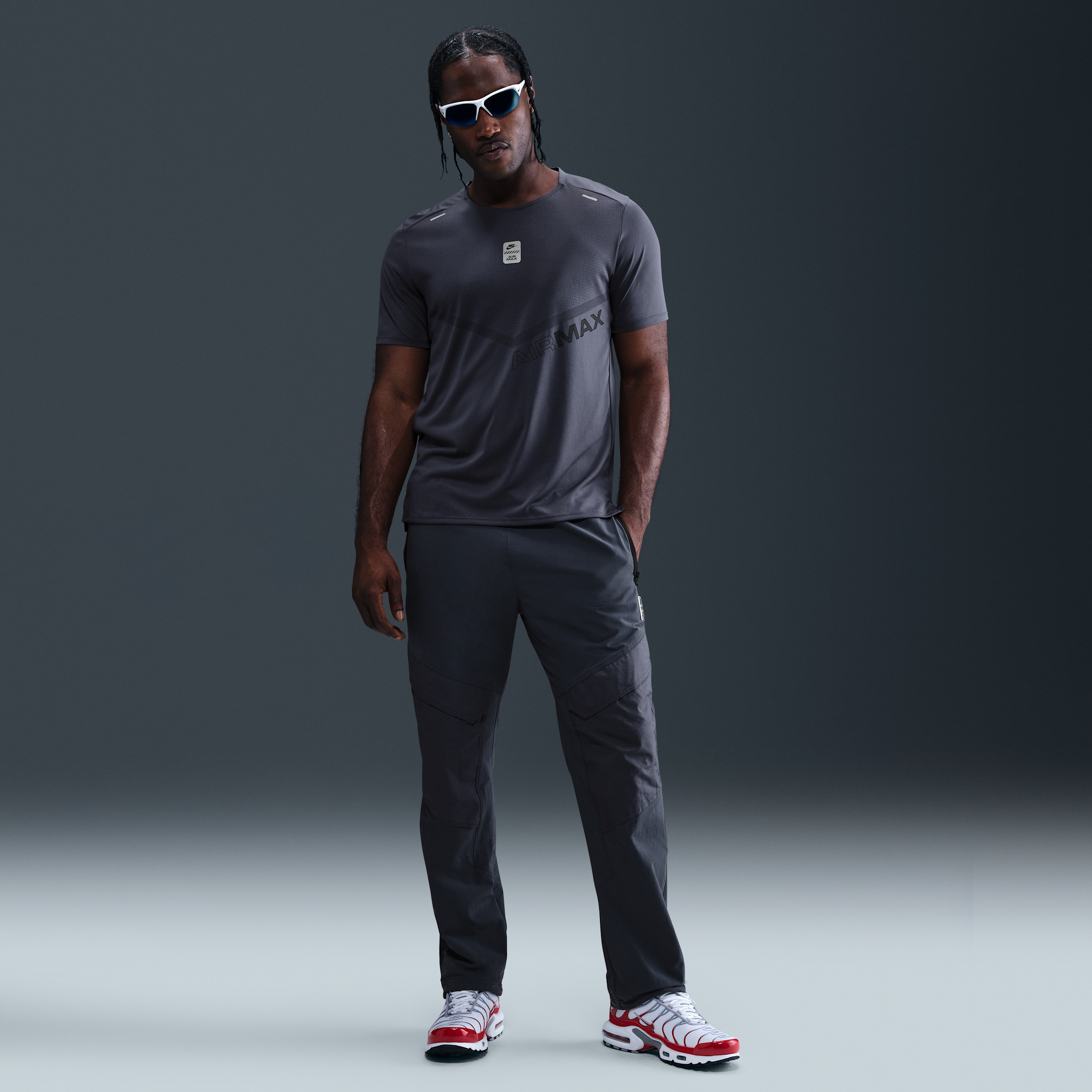 Nike Air Max Mens Woven Cargo Trousers - Blue - Nylon/Elastane