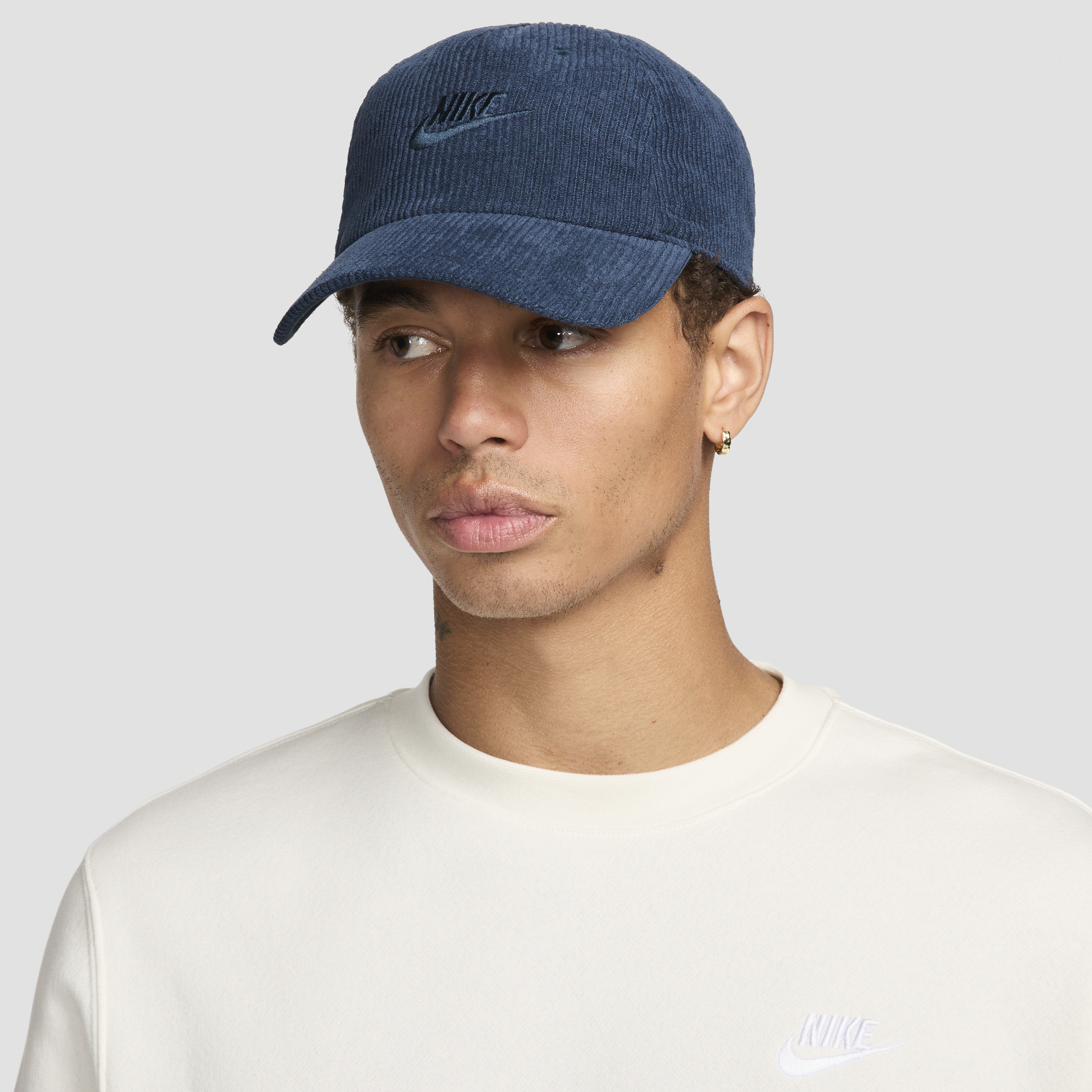 Casquette souple en velours côtelé Nike Club - Bleu