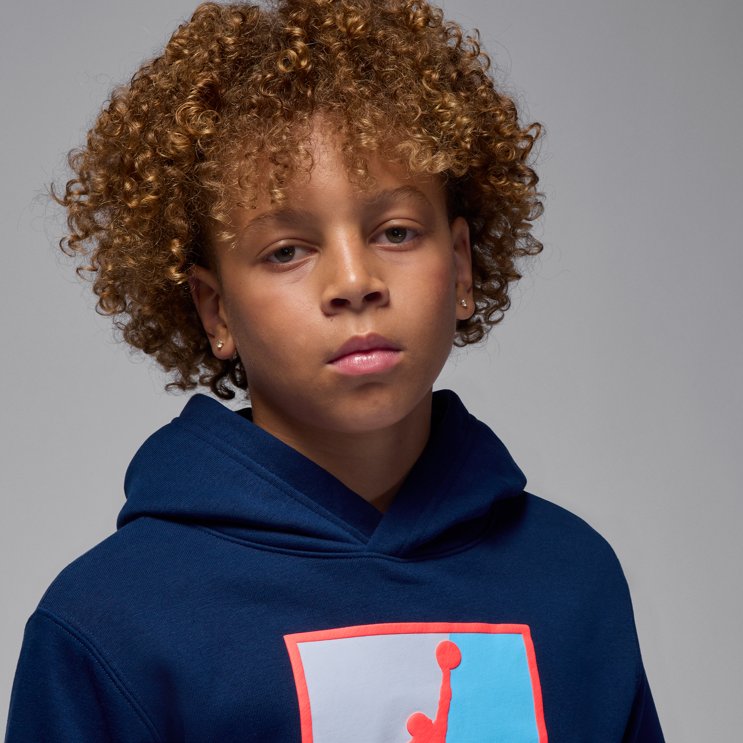 Thumbnail - Jordan Essentials Baseline-Fleece-Kapuzenpullover (ältere Kinder) - Blau