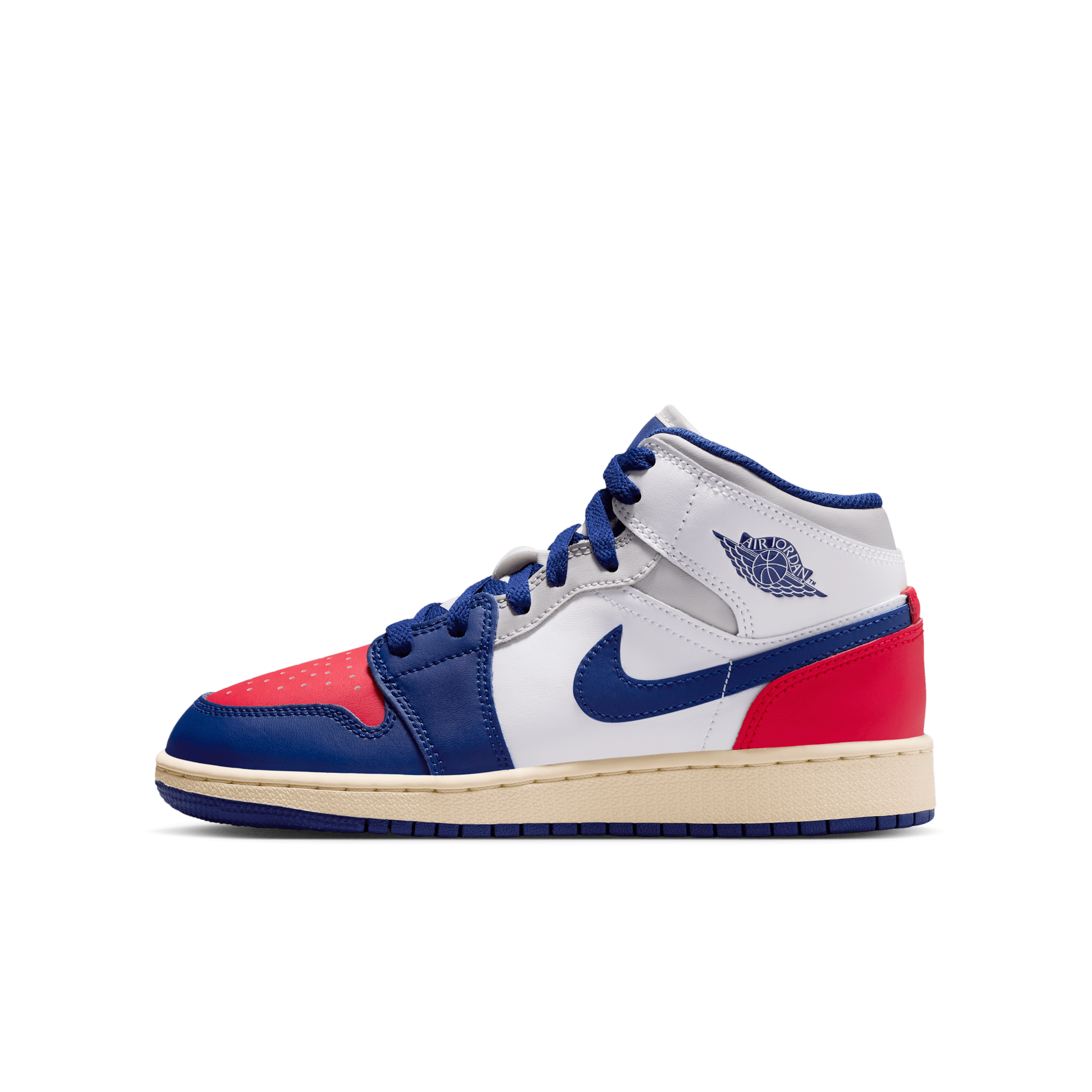 Nike Air Jordan 1 Mid Older Kids' Shoes - White