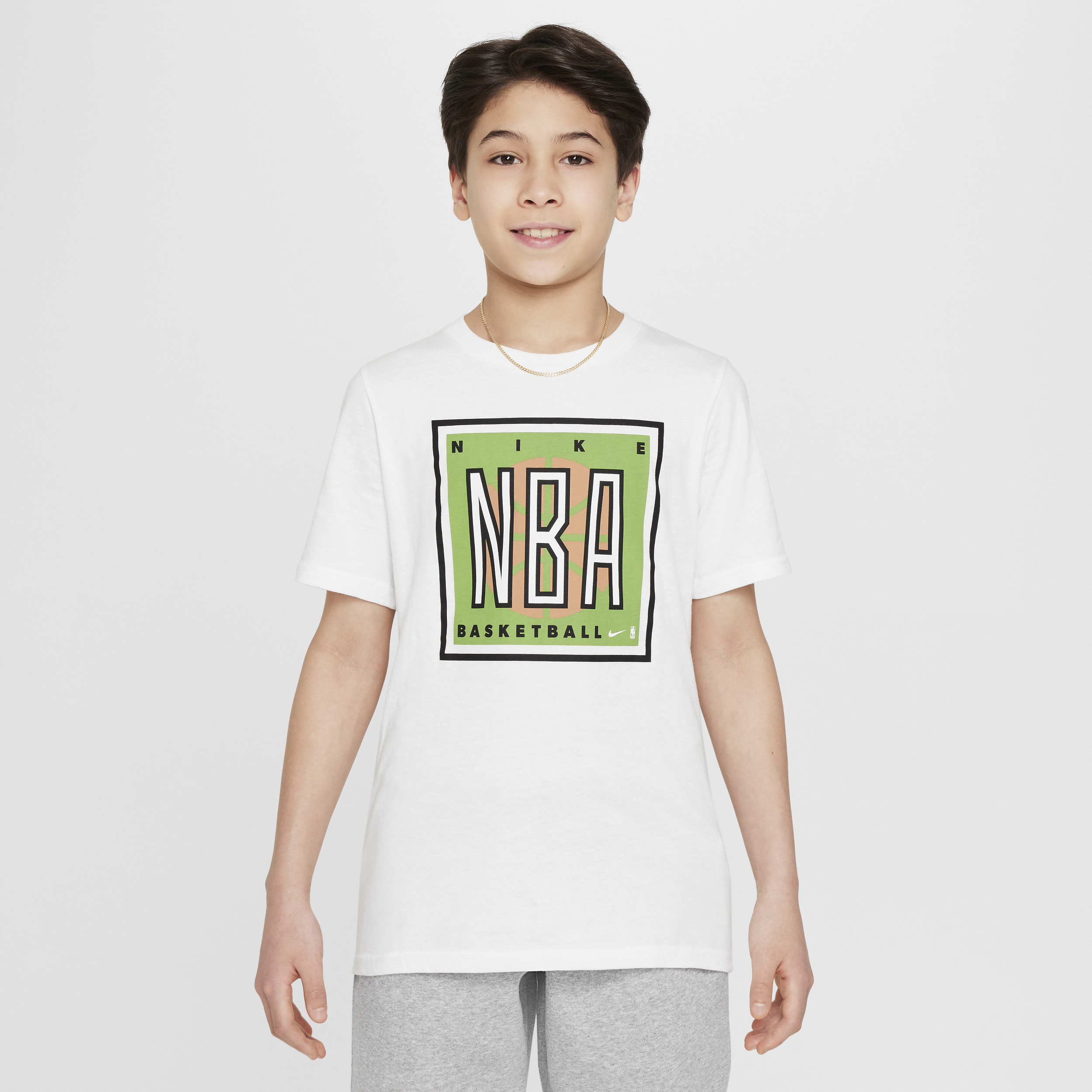 Nike Team 31 Courtside Max90 NBA-shirt voor jongens Wit