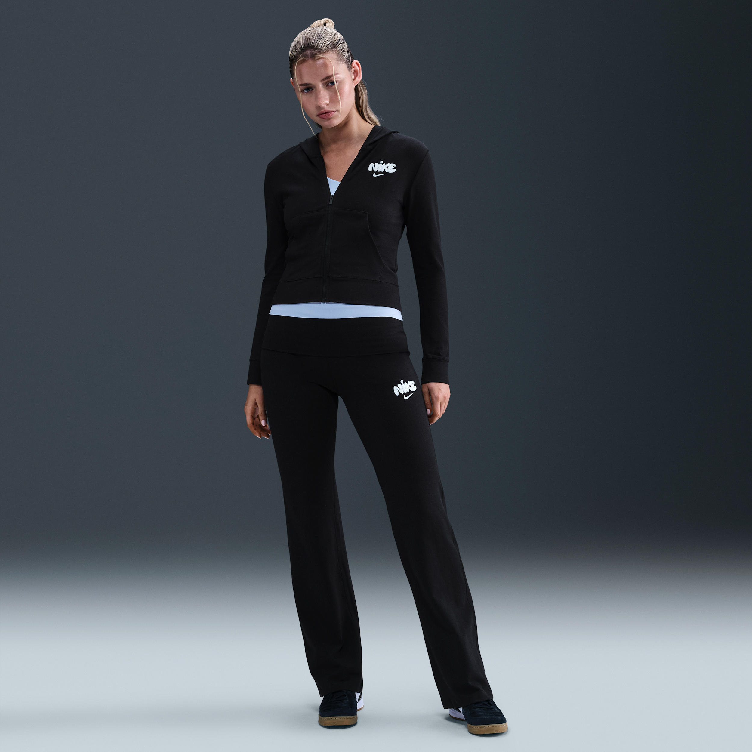 Nike Sportswear damesbroek met hoge taille - Zwart