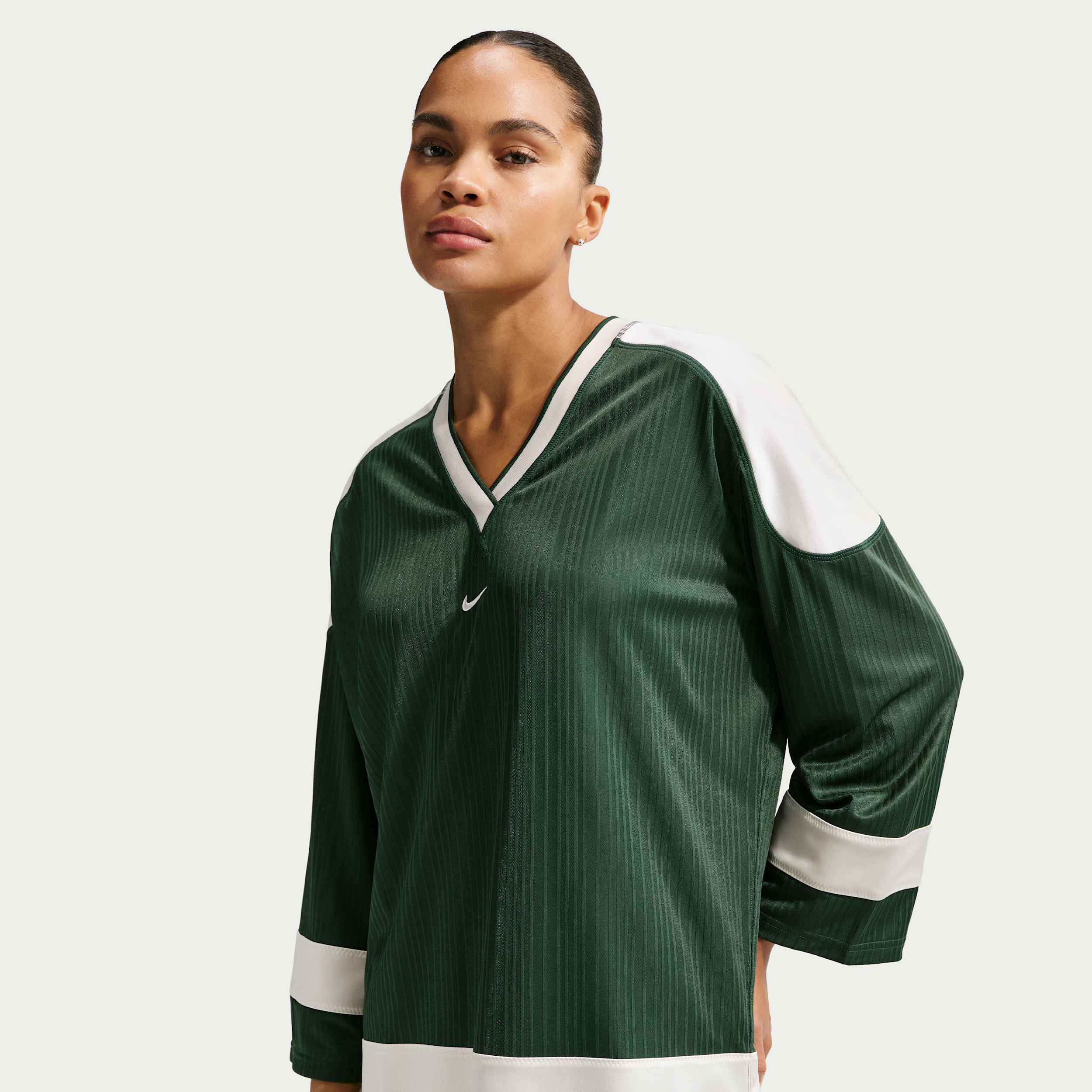 Tunica oversize in jersey Nike – Donna - Verde