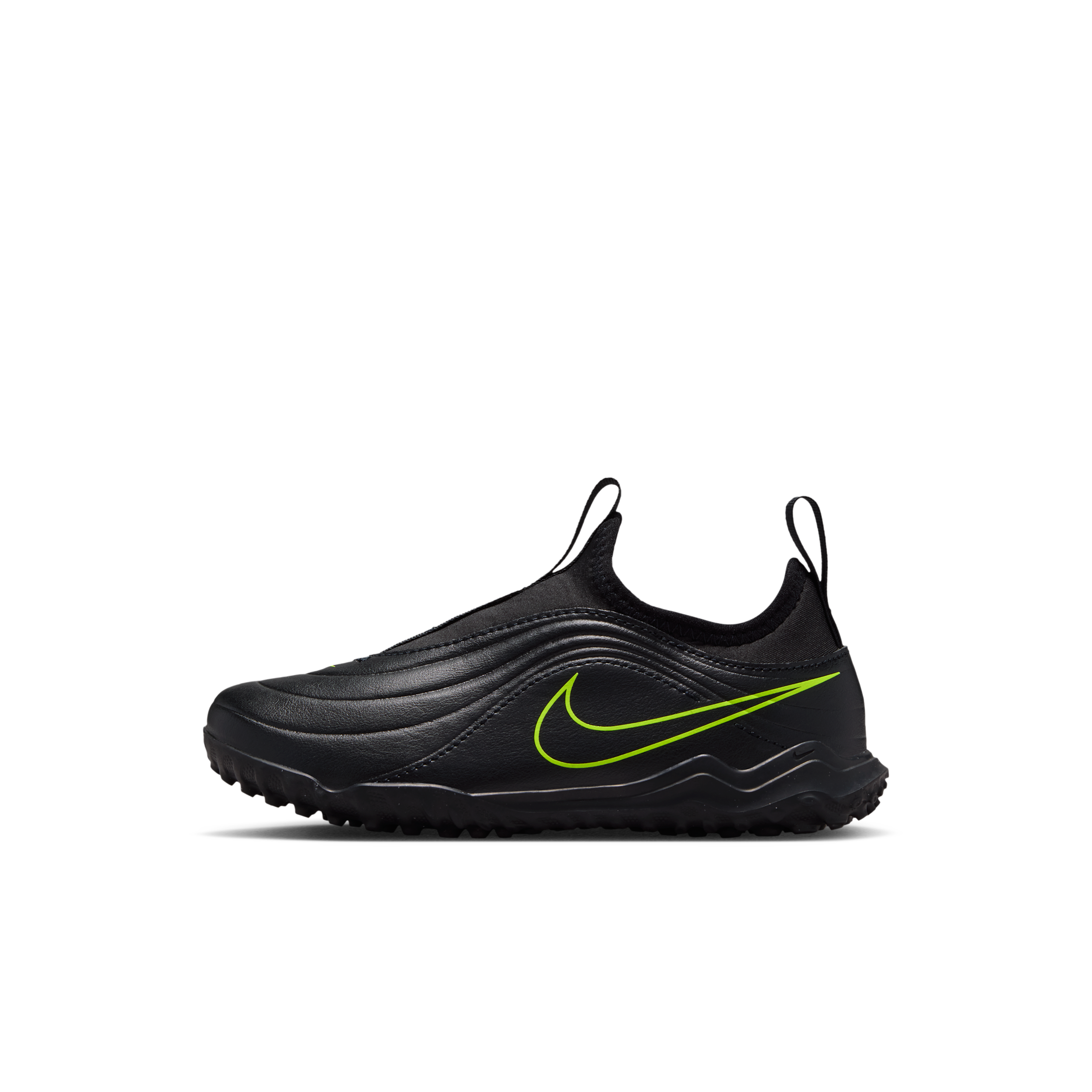 Scarpa da calcio a taglio alto per campi in erba sintetica Nike Jr. Tiempo Maestro Flex – Bambino/a - Nero