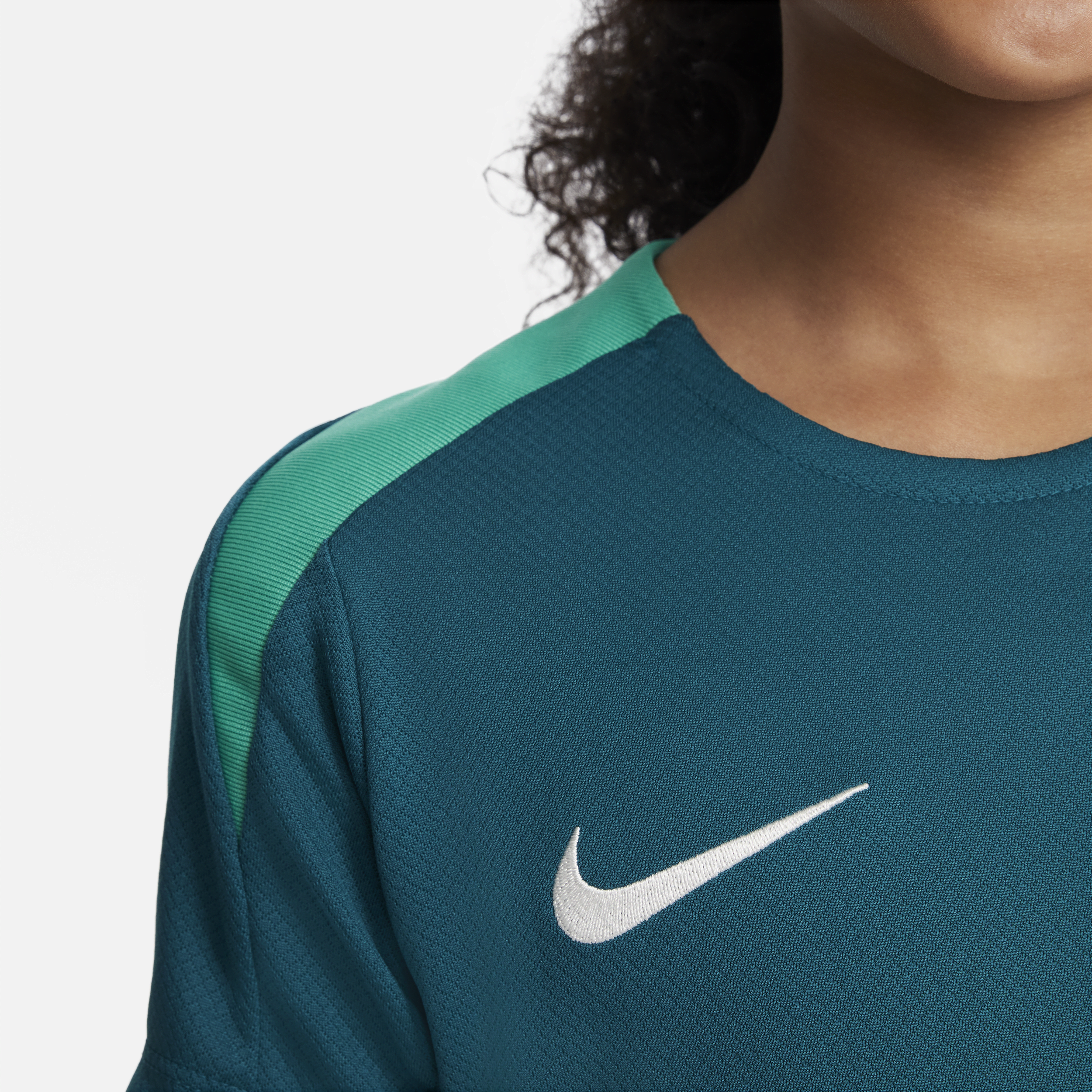 Nike Portugal Strike Dri-FIT knit voetbaltop met korte mouwen voor kids Groen