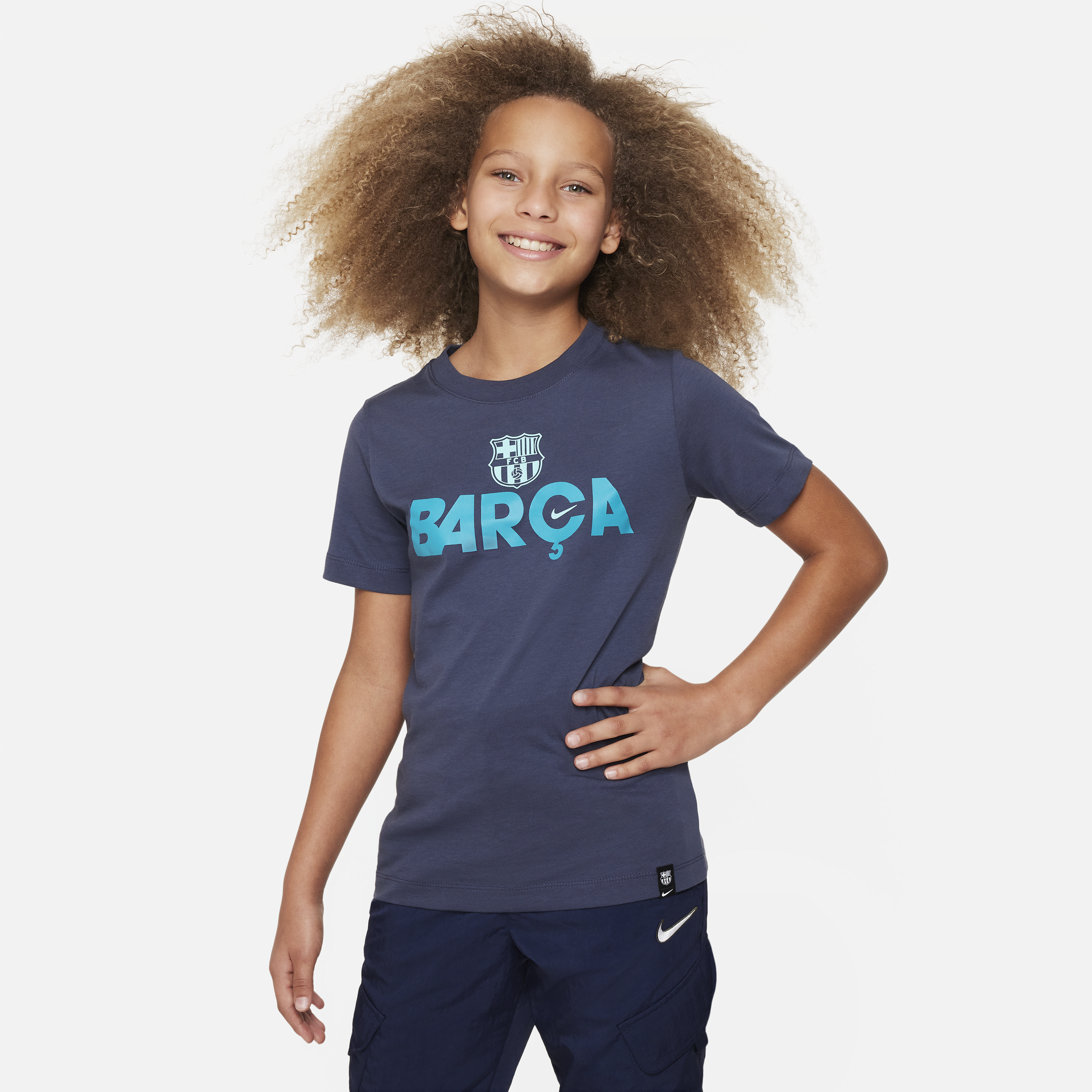 Nike FC Barcelona Mercurial voetbalshirt voor kids Blauw