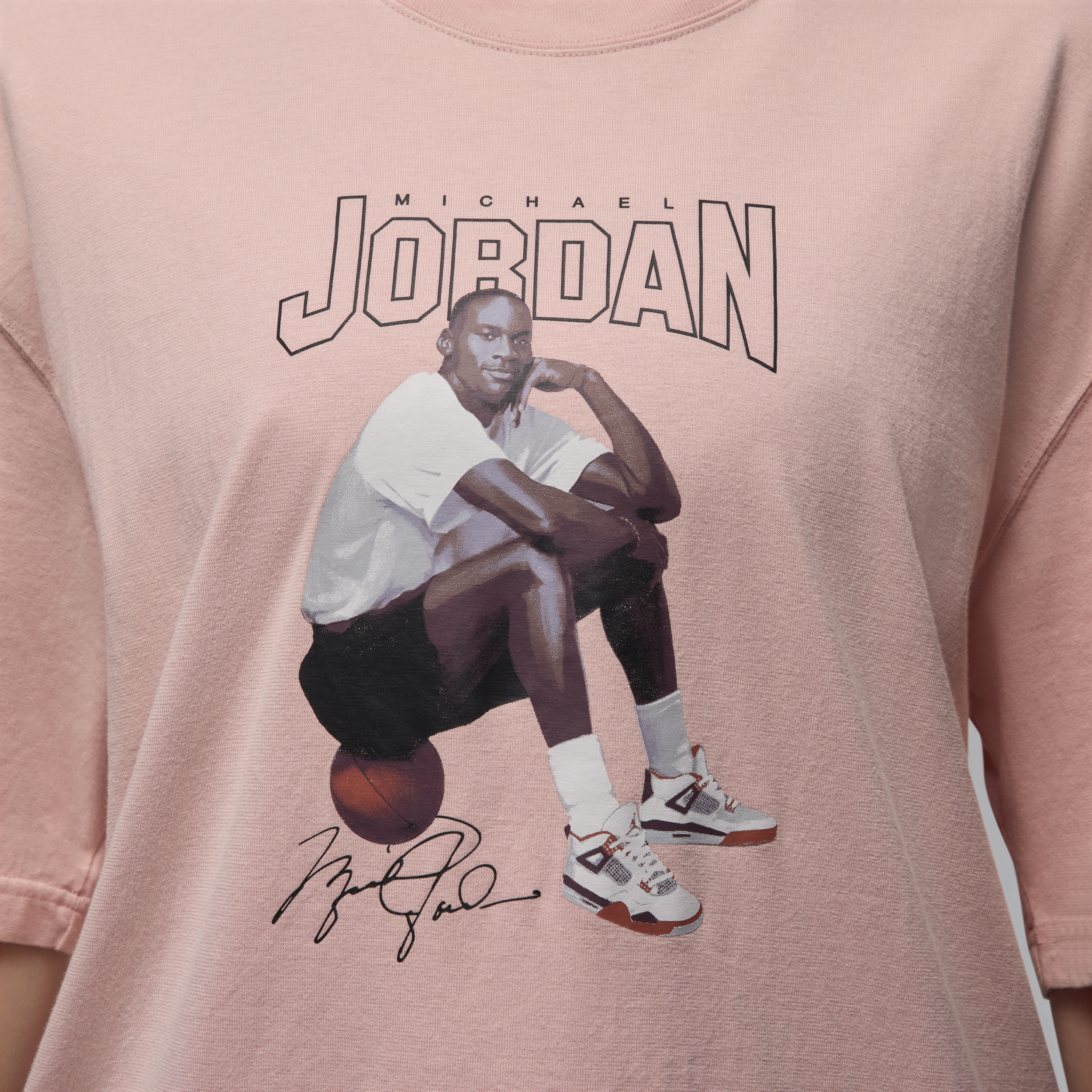 Jordan oversized T-shirt met graphic voor dames Roze