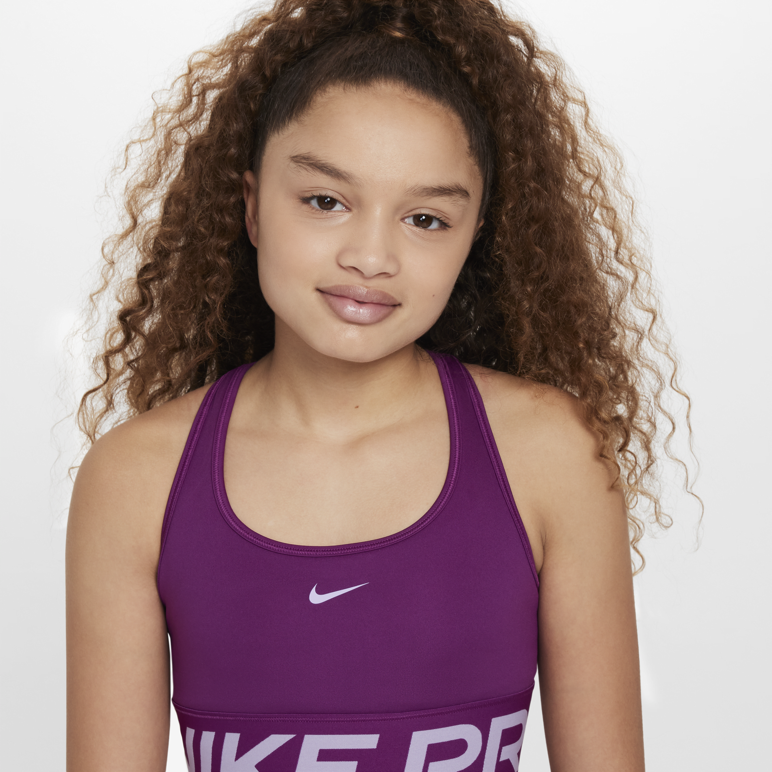 Nike Swoosh sport-bh voor meisjes Paars