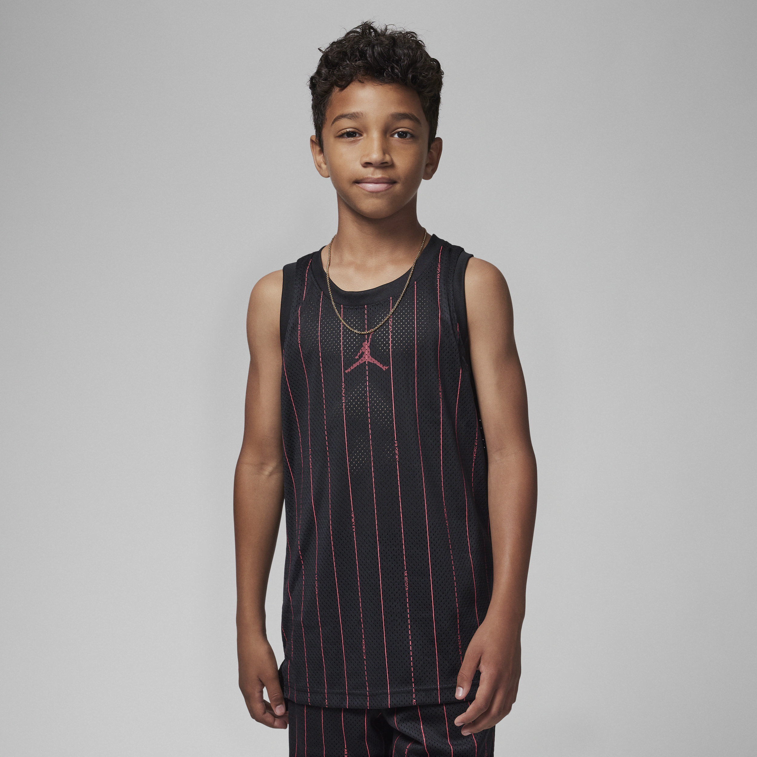 Koszulka bez rękawów dla dużych dzieci Jordan - Czerń