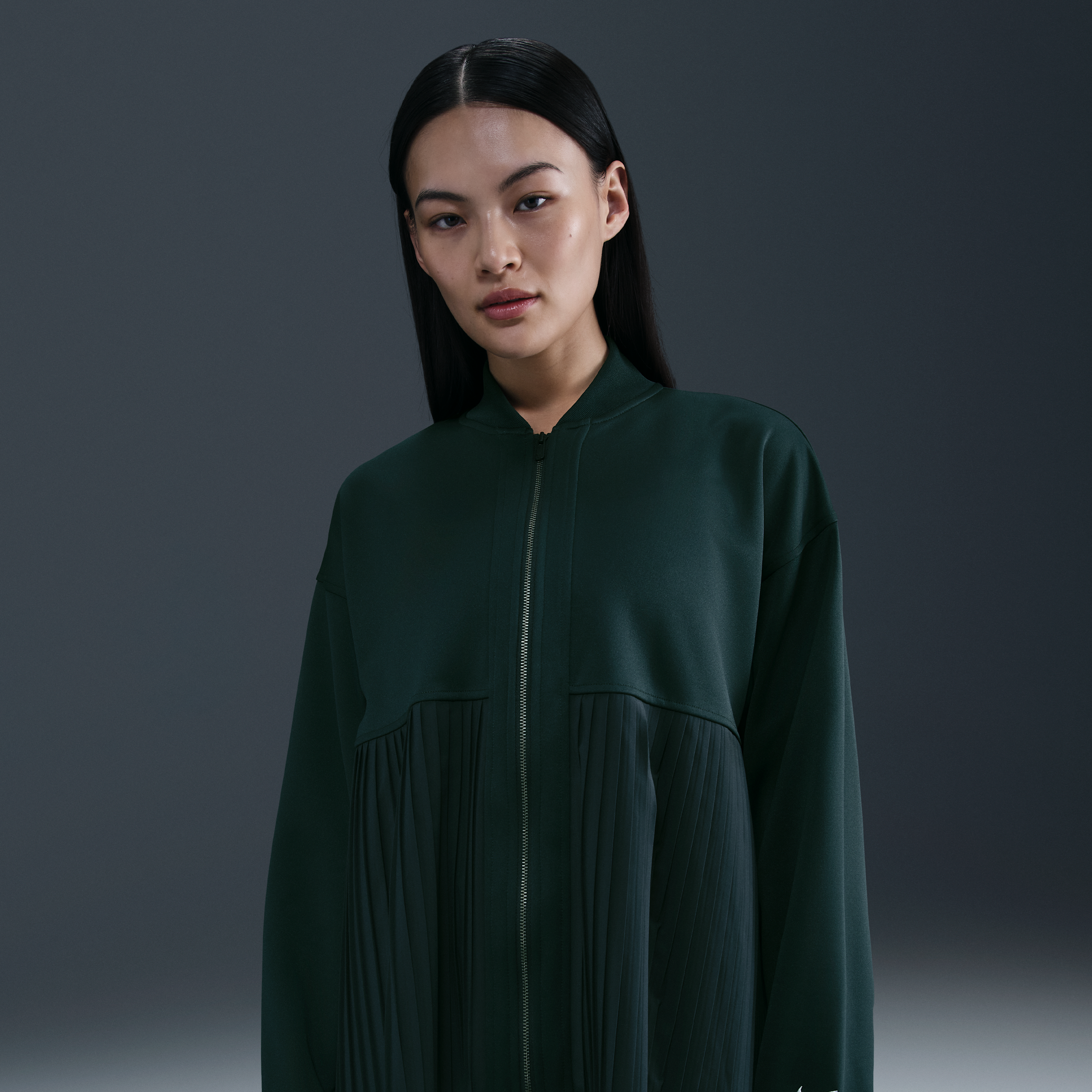 Nike geplooide damesjas - Groen