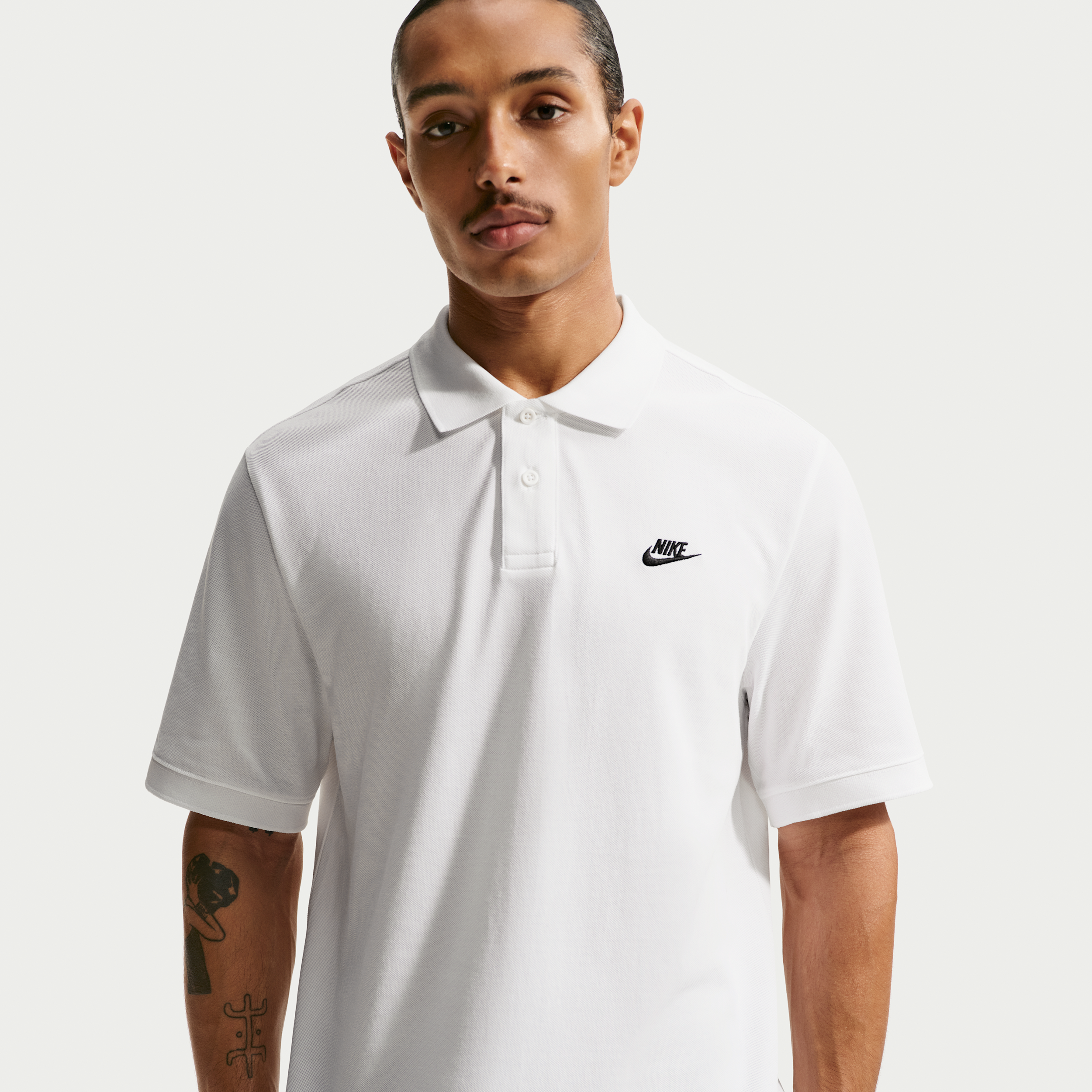 Thumbnail - Nike Club Kurzarm-Poloshirt für Herren - Weiß