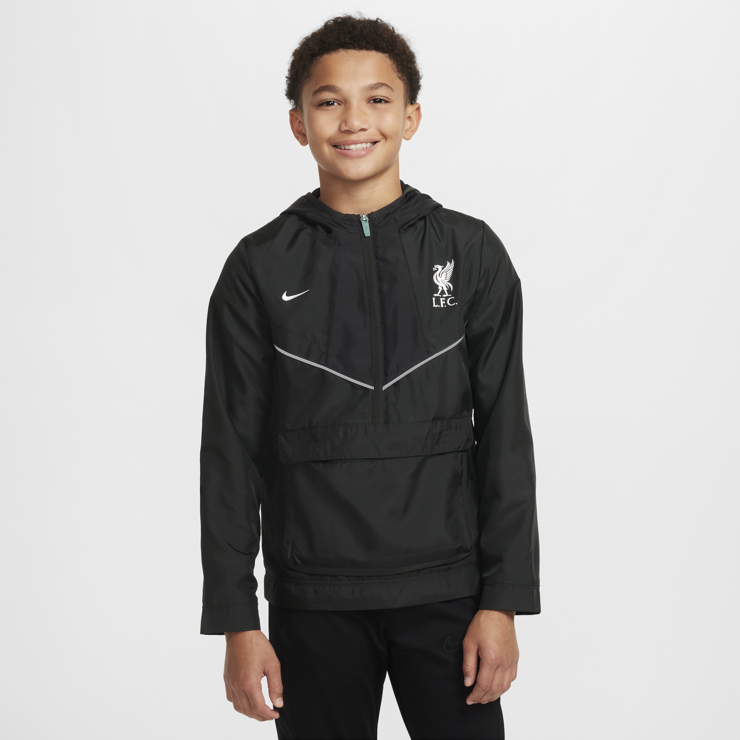 Anorak Nike Football Liverpool FC Amplify Windrunner pour ado (garçon) - Vert