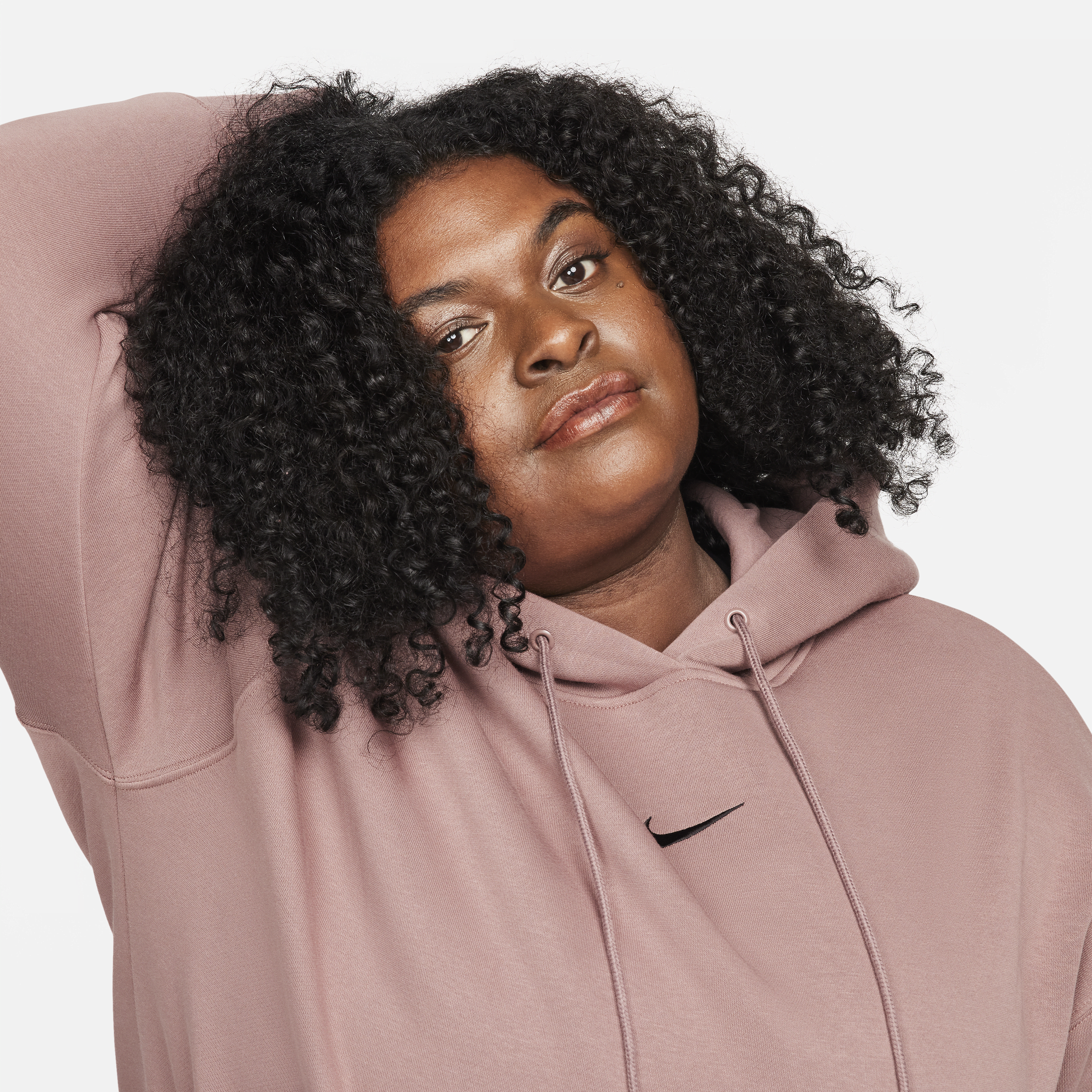 Nike Sportswear Phoenix Fleece oversized hoodie voor dames (Plus Size) Paars