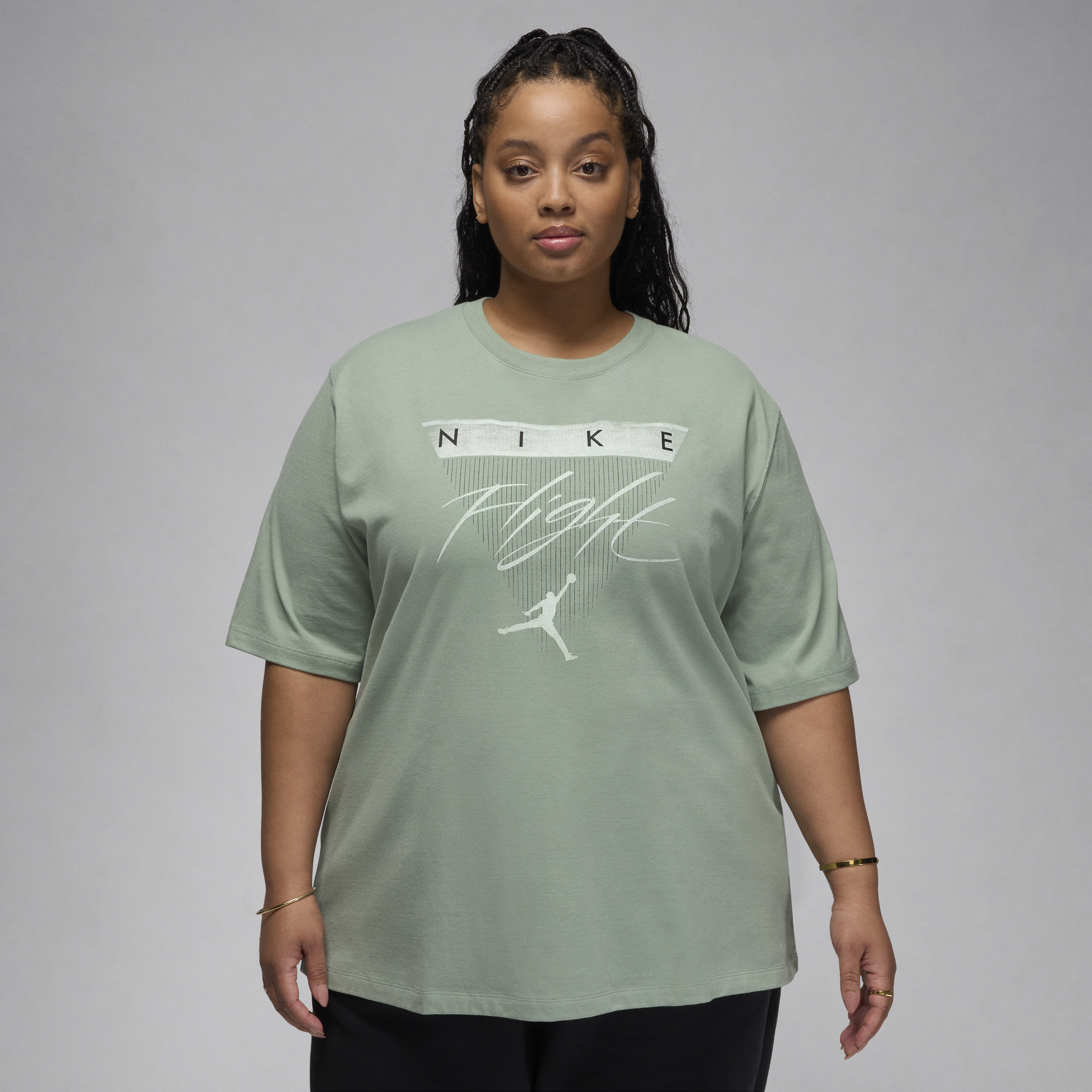 Jordan Flight Heritage T-shirt met graphic voor dames (Plus Size) Groen