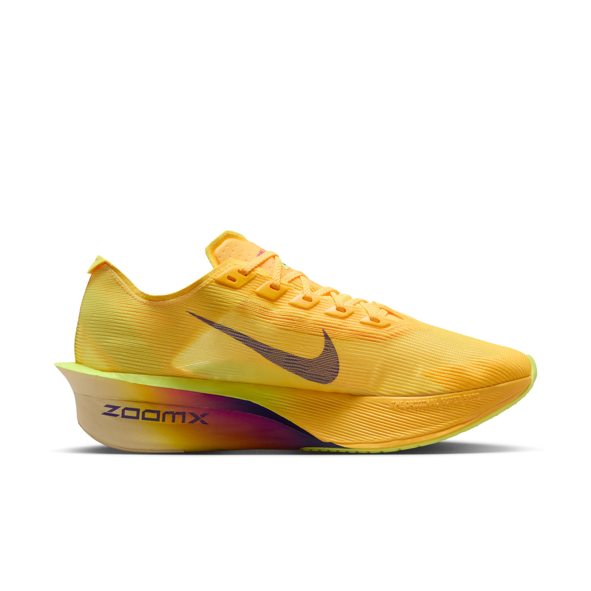 Nike Vaporfly 4-konkurrenceløbesko til vej til kvinder - gul - HF6412-800
