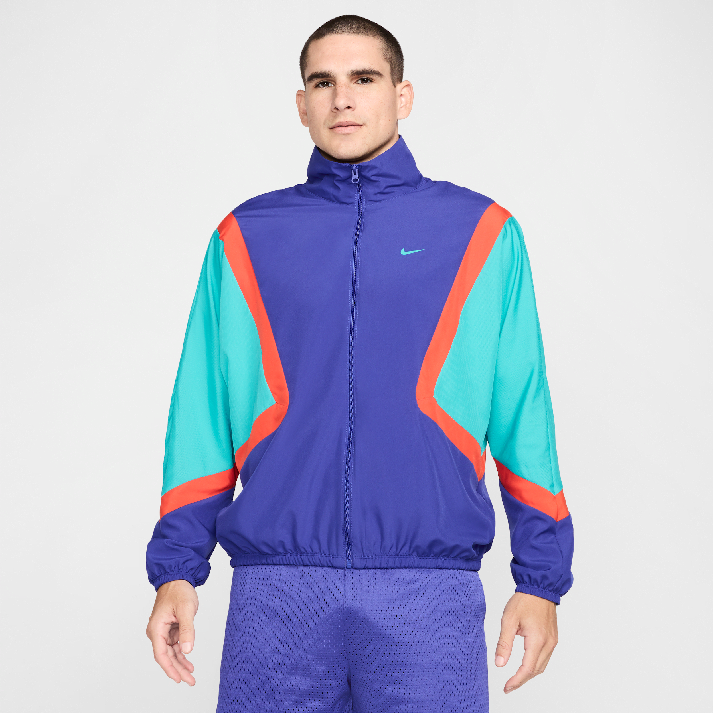 Nike Icon Men's Woven Basketball Jacket - Recycled Polyester - 50% Recycled Polyester - Purple