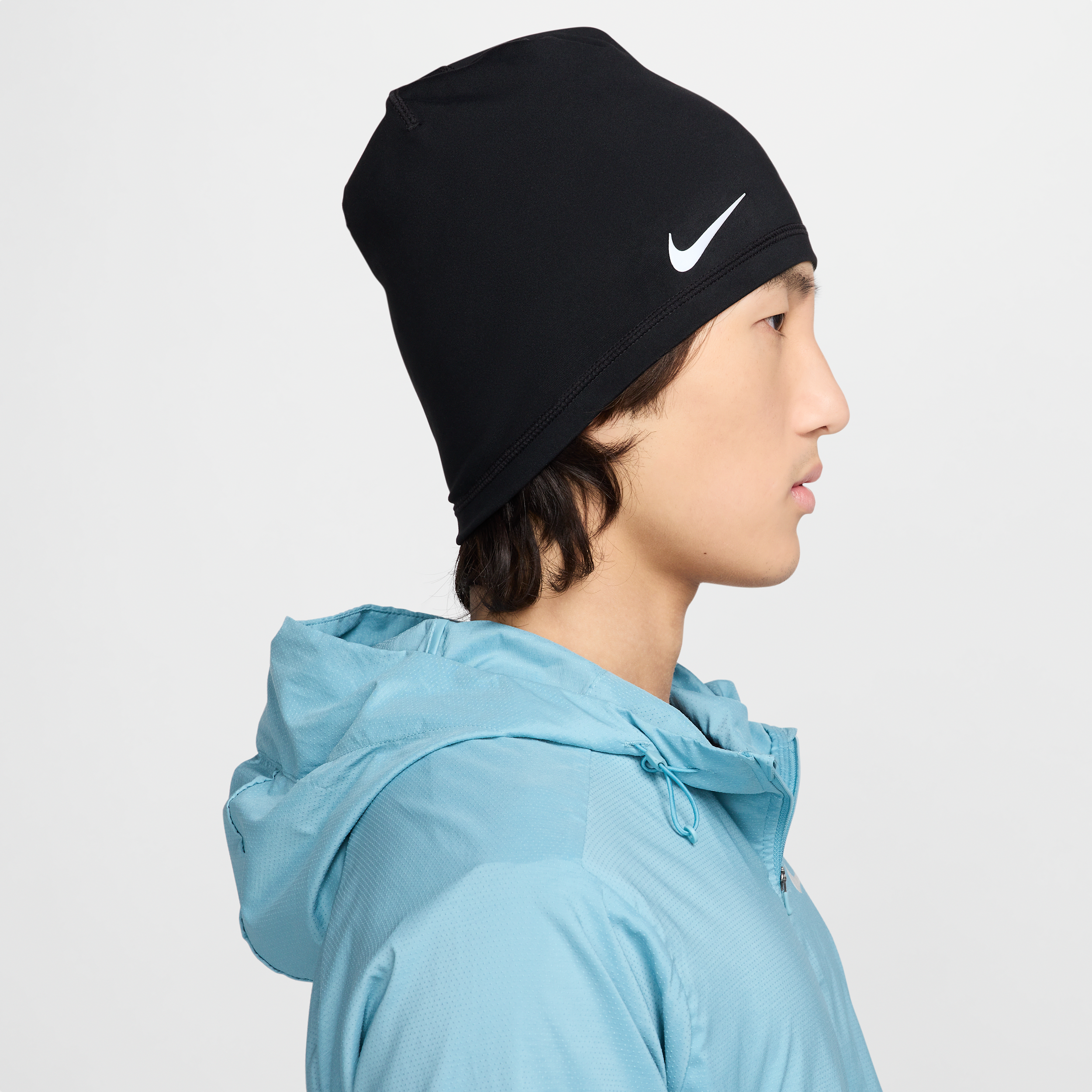 Thumbnail - Nike Peak Dri-FIT Lauf-Beanie - Schwarz