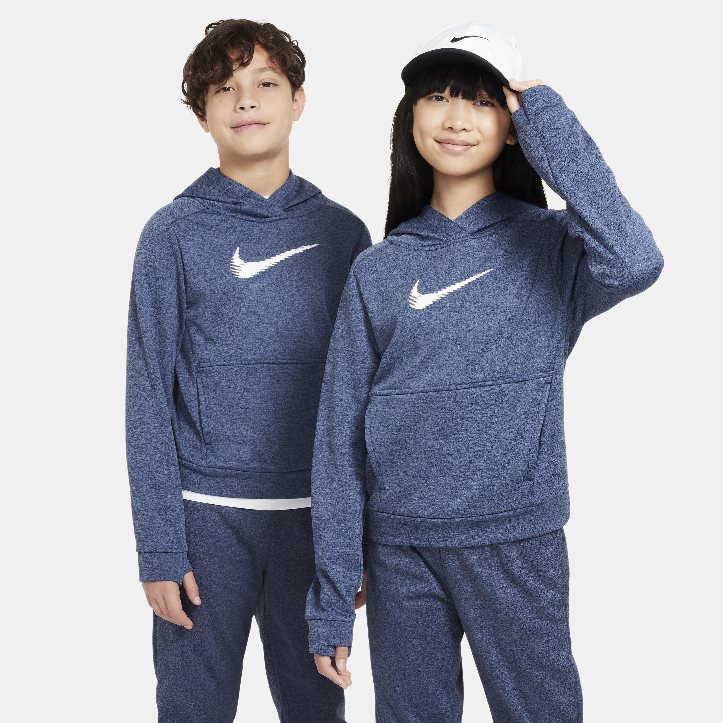 Nike Multi+ Therma-FIT hoodie voor kids Blauw
