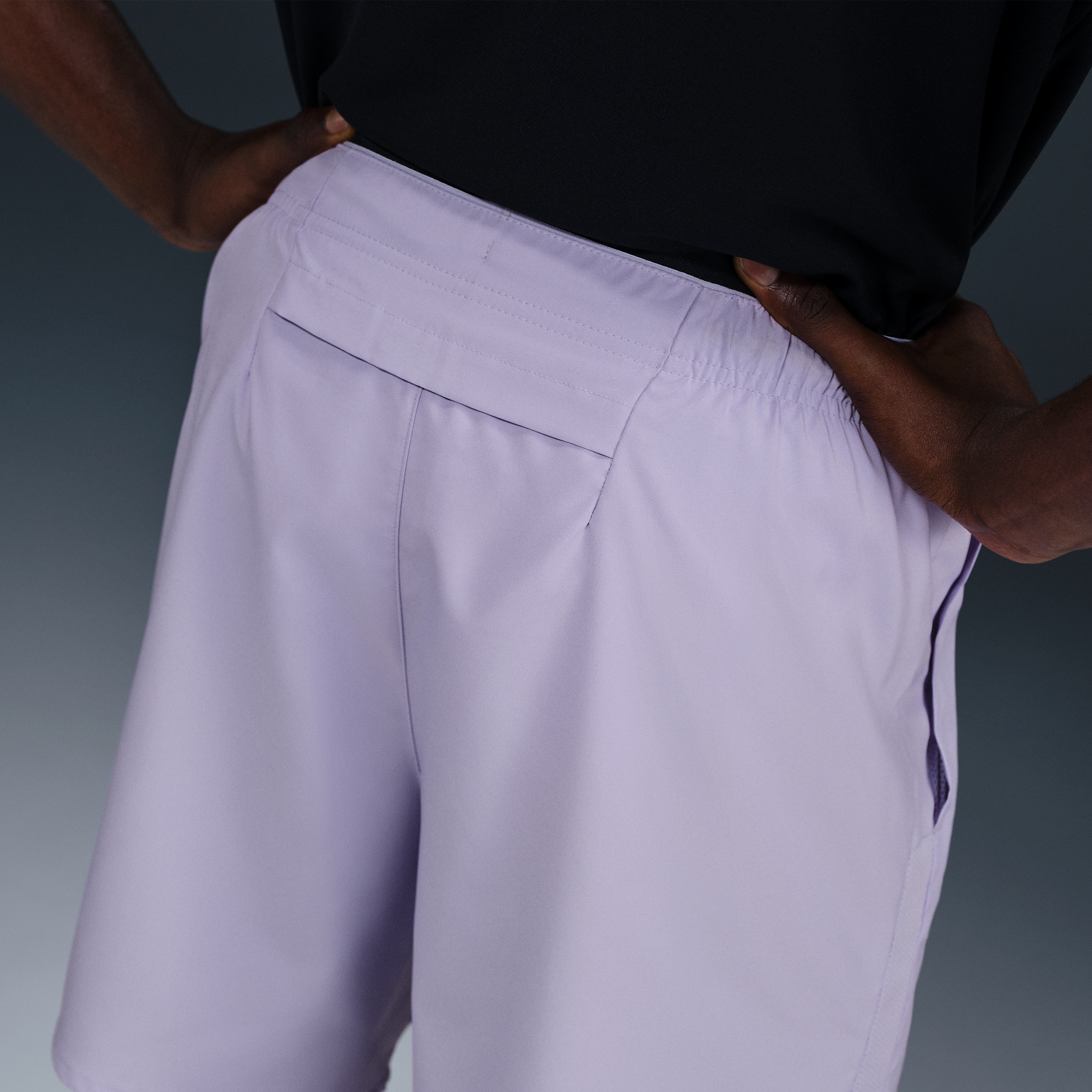 Nike Challenger Dri-FIT hardloopshorts met binnenbroek voor heren (18 cm) Paars
