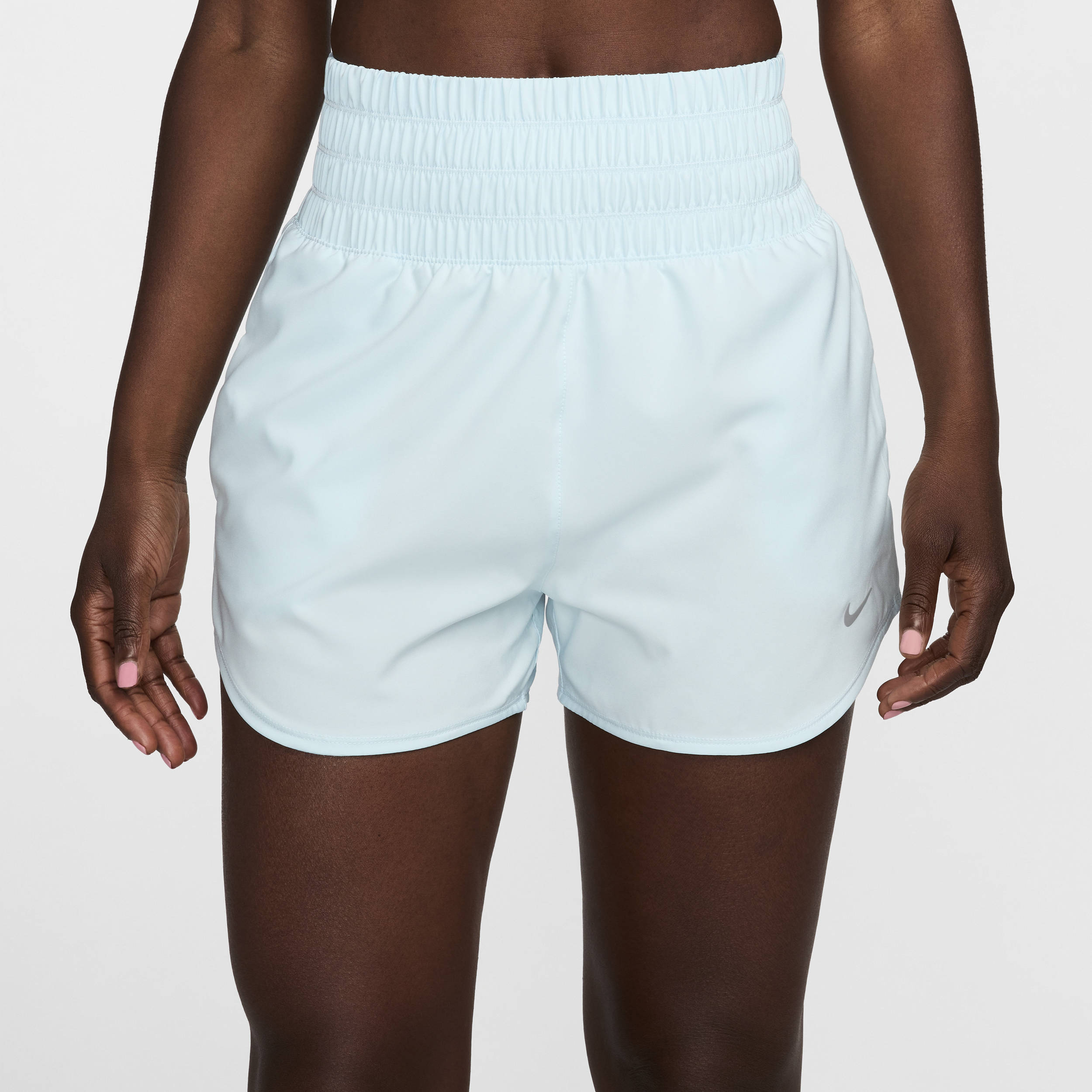 Short taille ultra-haute avec sous-short intégré 8 cm Dri-FIT Nike One pour femme - Bleu