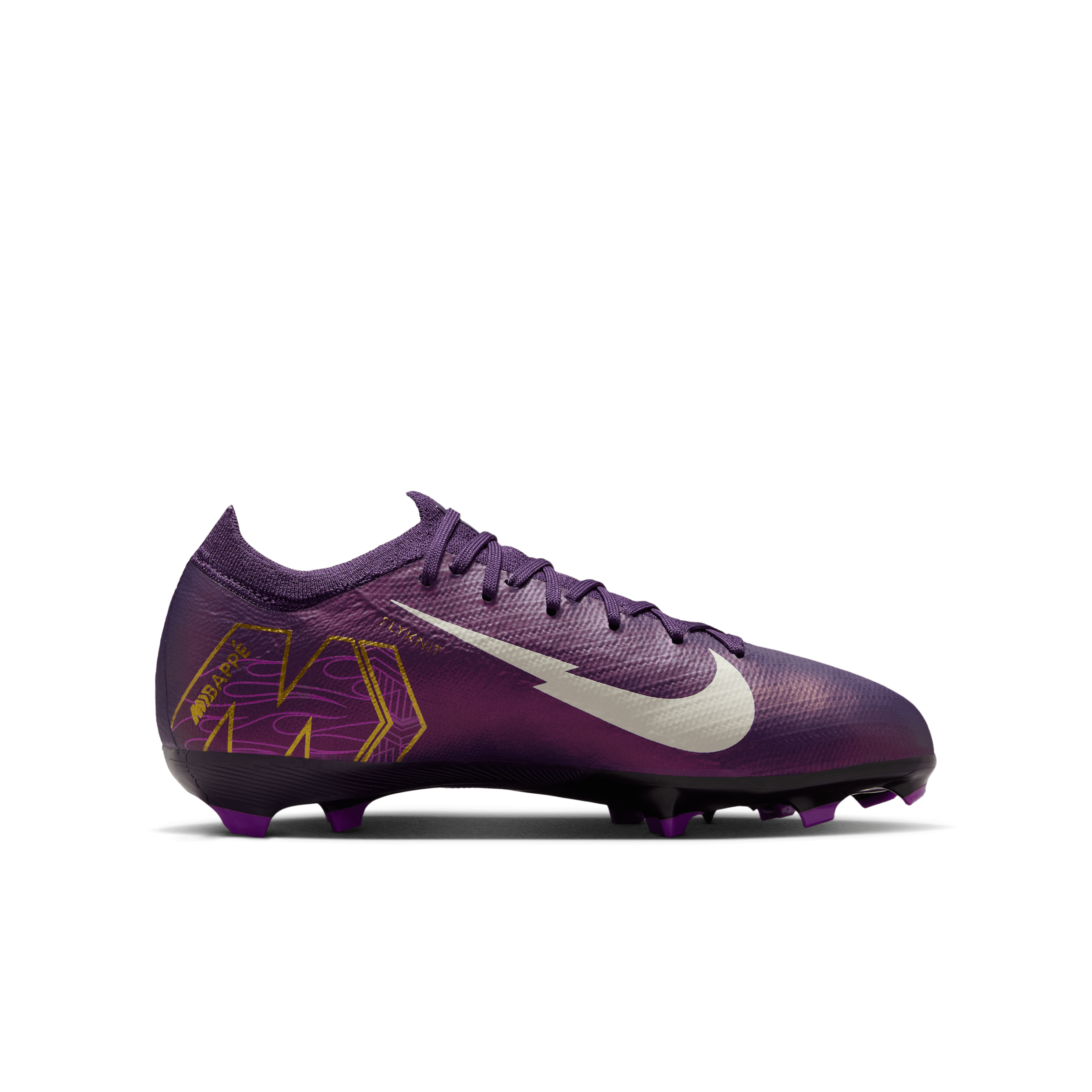 Thumbnail - Nike Jr. Mercurial Vapor 16 Pro "Kylian Mbappé" Low-Top-Fußballschuh für normalen Rasen (ältere Kinder) - Lila