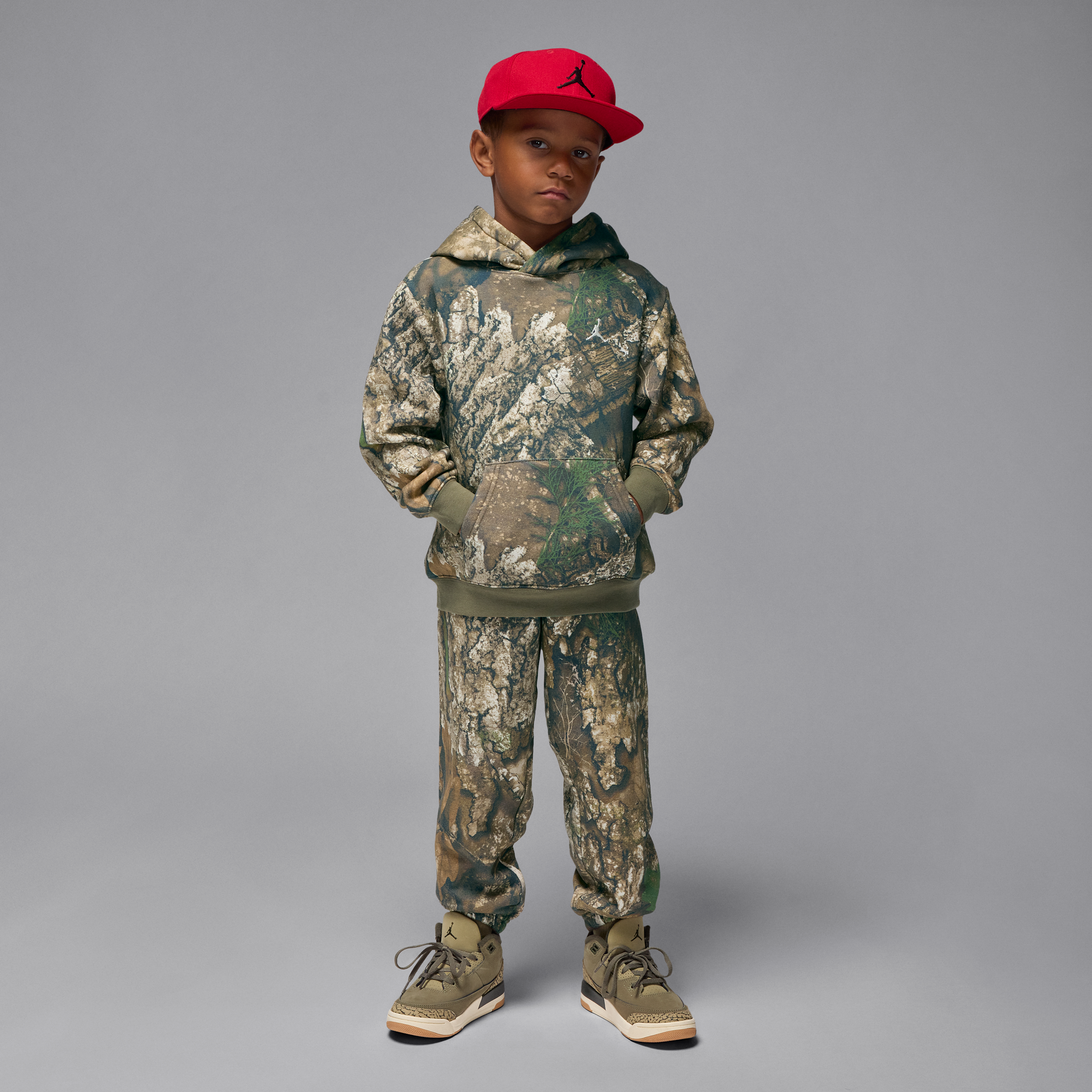 Completo in 2 pezzi con felpa con cappuccio Realtree Jordan MVP – Bambino/a - Verde